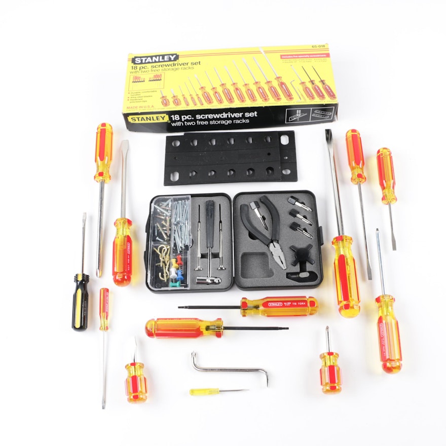 Travel Tool Set and Stanley Screwdriver Set