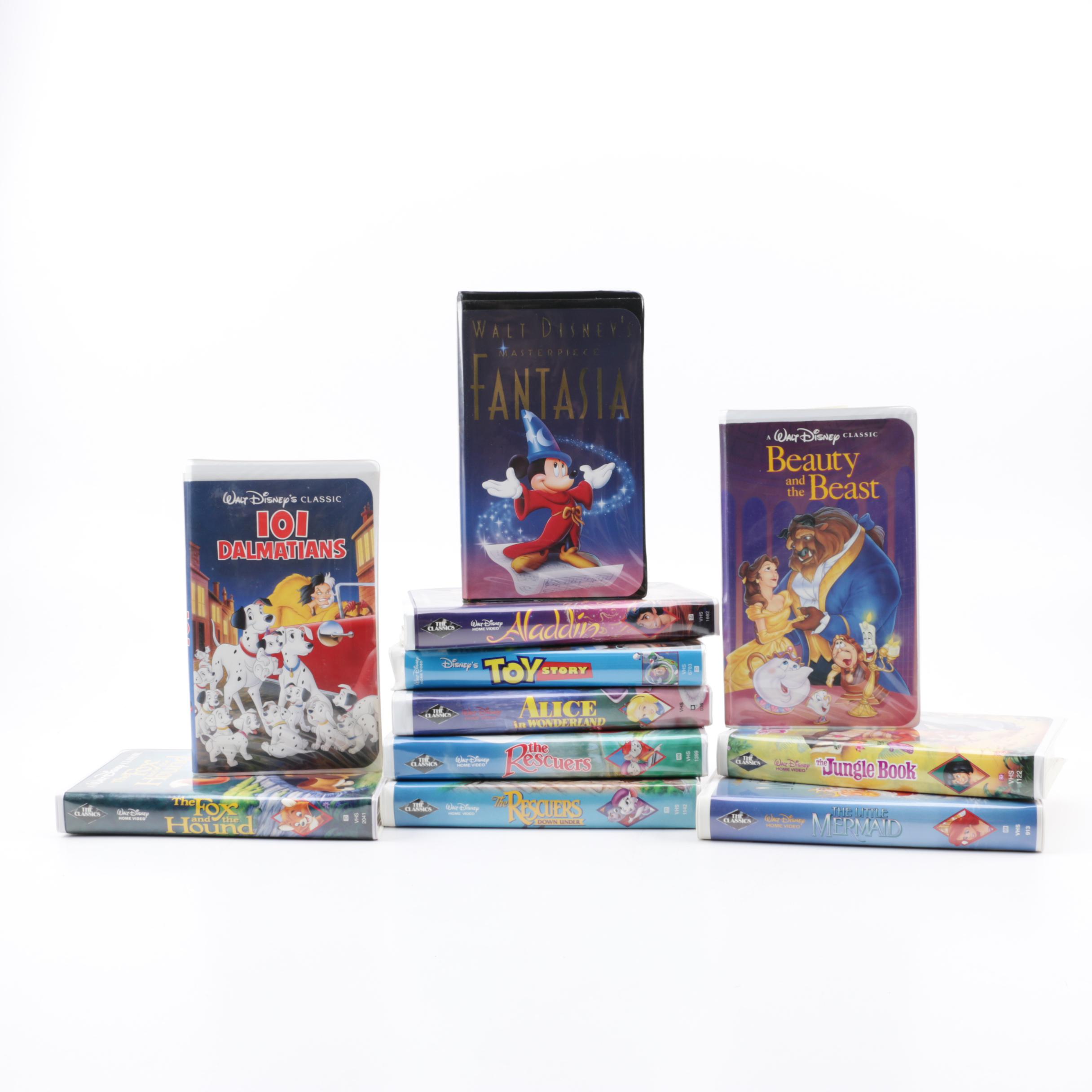 Disney VHS Tapes Including Fantasia