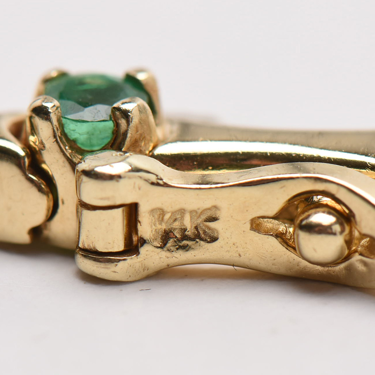 14K Yellow Gold Emerald and 2.09 CTW Diamond Necklace