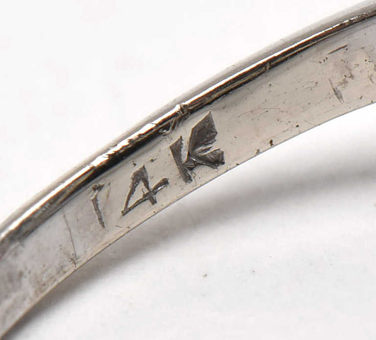 14K White Gold Blue Topaz and Diamond Ring