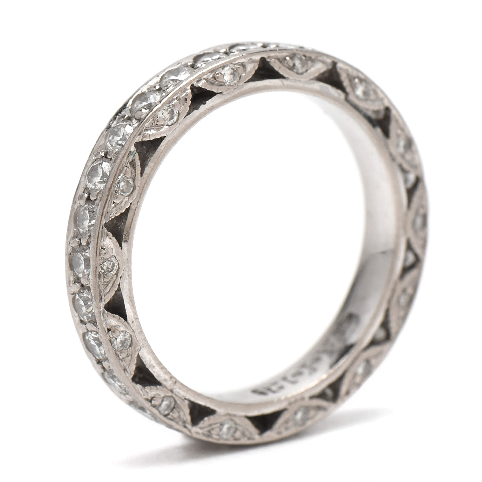 Tacori 18K White Gold and 0.8 CTW Diamond Crescent Eternity Band