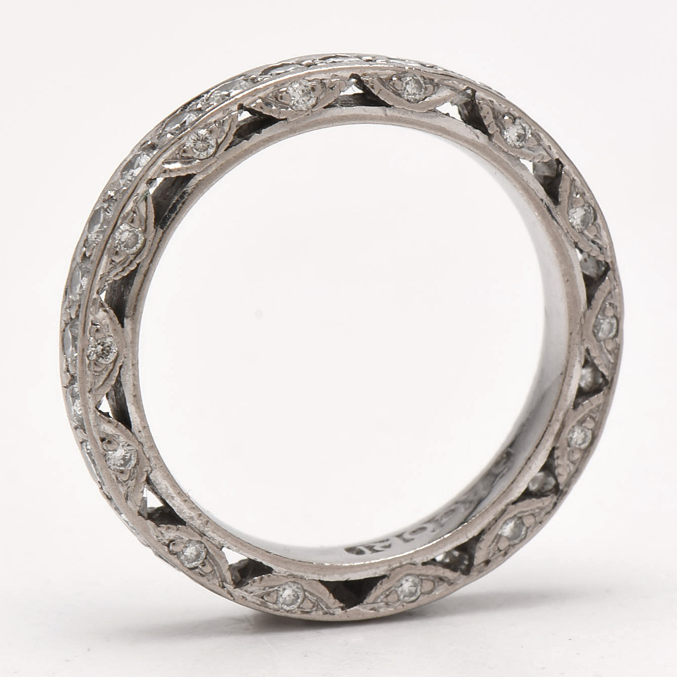 Tacori 18K White Gold and 0.8 CTW Diamond Crescent Eternity Band