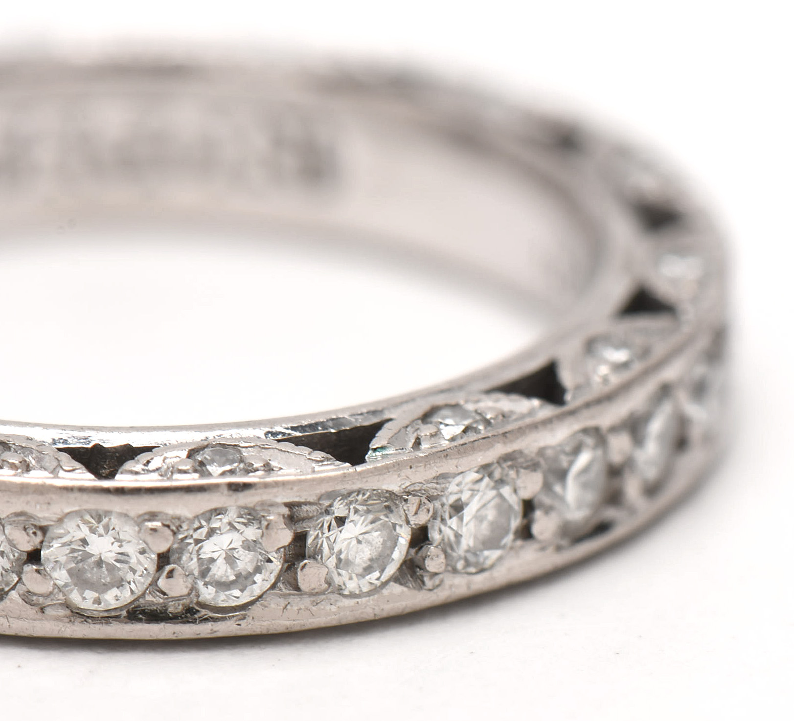 Tacori 18K White Gold and 0.8 CTW Diamond Crescent Eternity Band