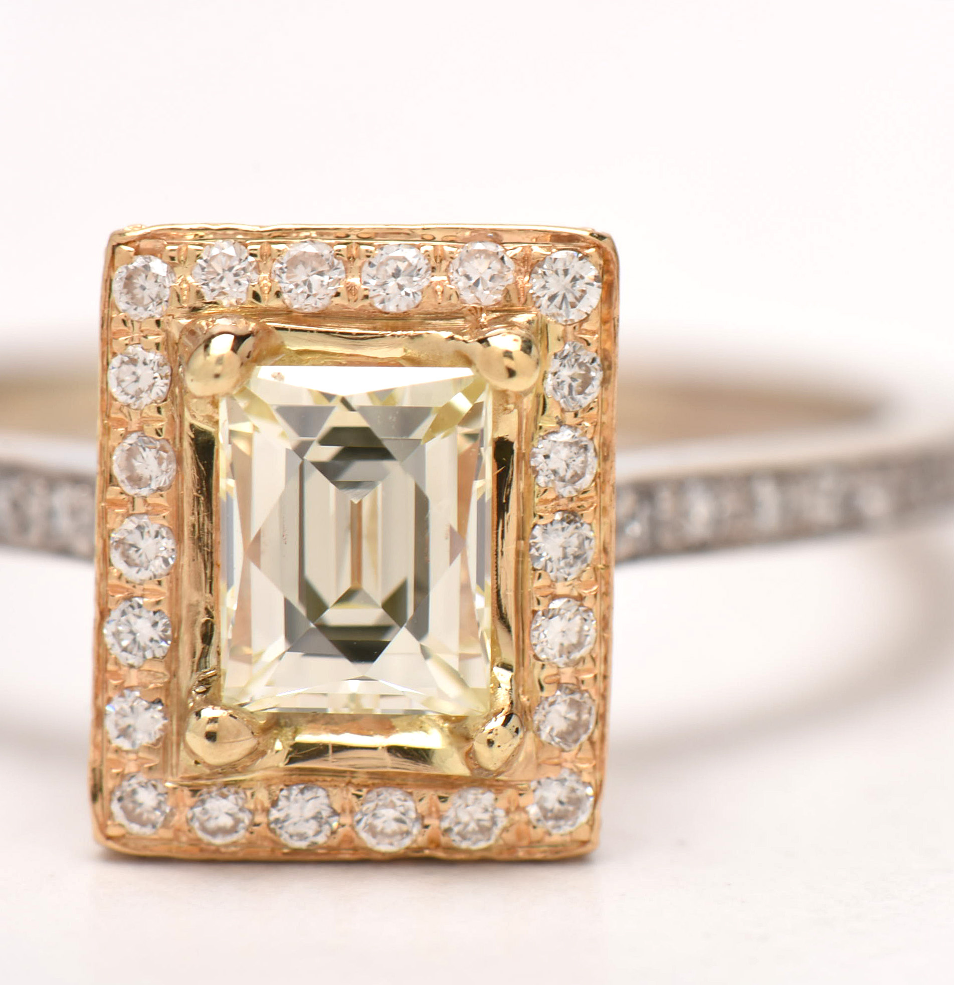 Tycoon 18K Rose and White Gold 0.98 CTW Diamond Engagement Ring