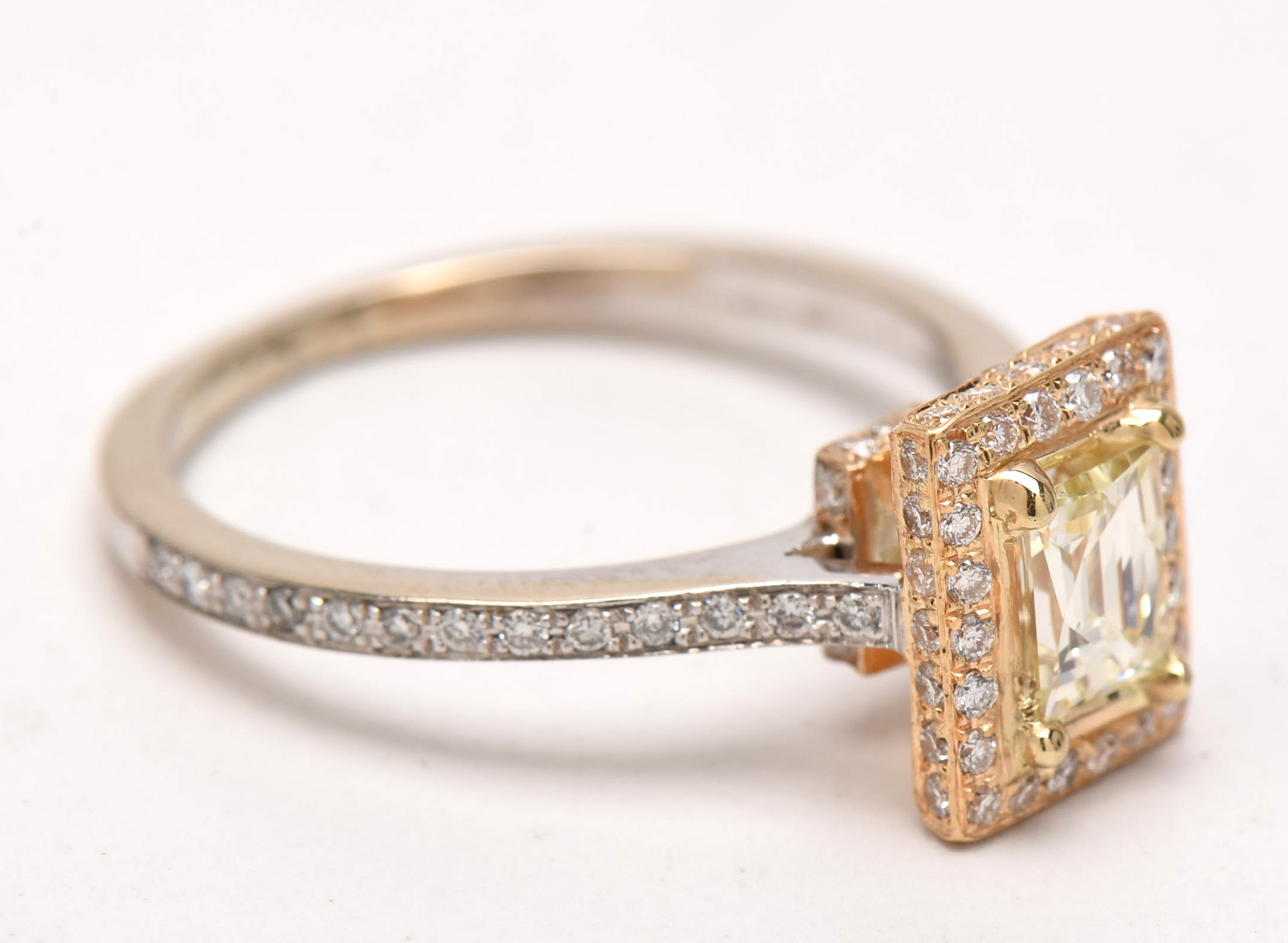 Tycoon 18K Rose and White Gold 0.98 CTW Diamond Engagement Ring