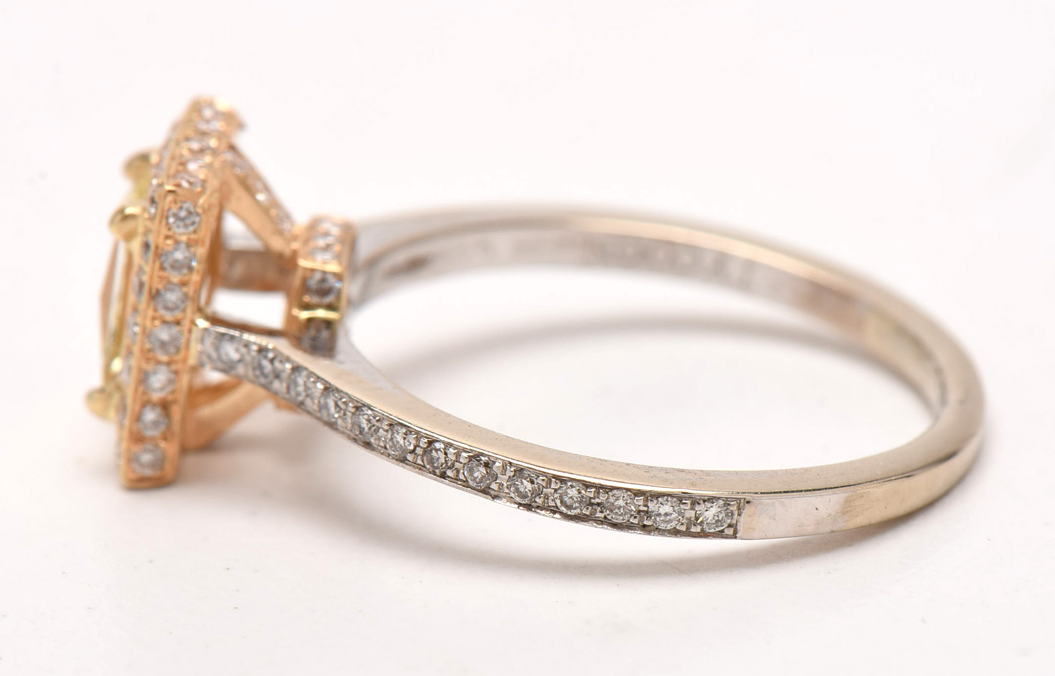 Tycoon 18K Rose and White Gold 0.98 CTW Diamond Engagement Ring