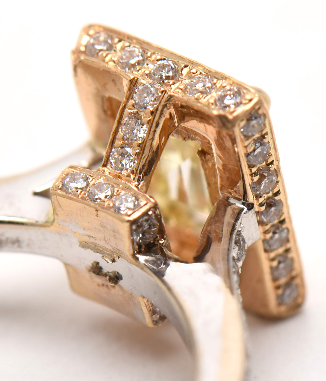 Tycoon 18K Rose and White Gold 0.98 CTW Diamond Engagement Ring