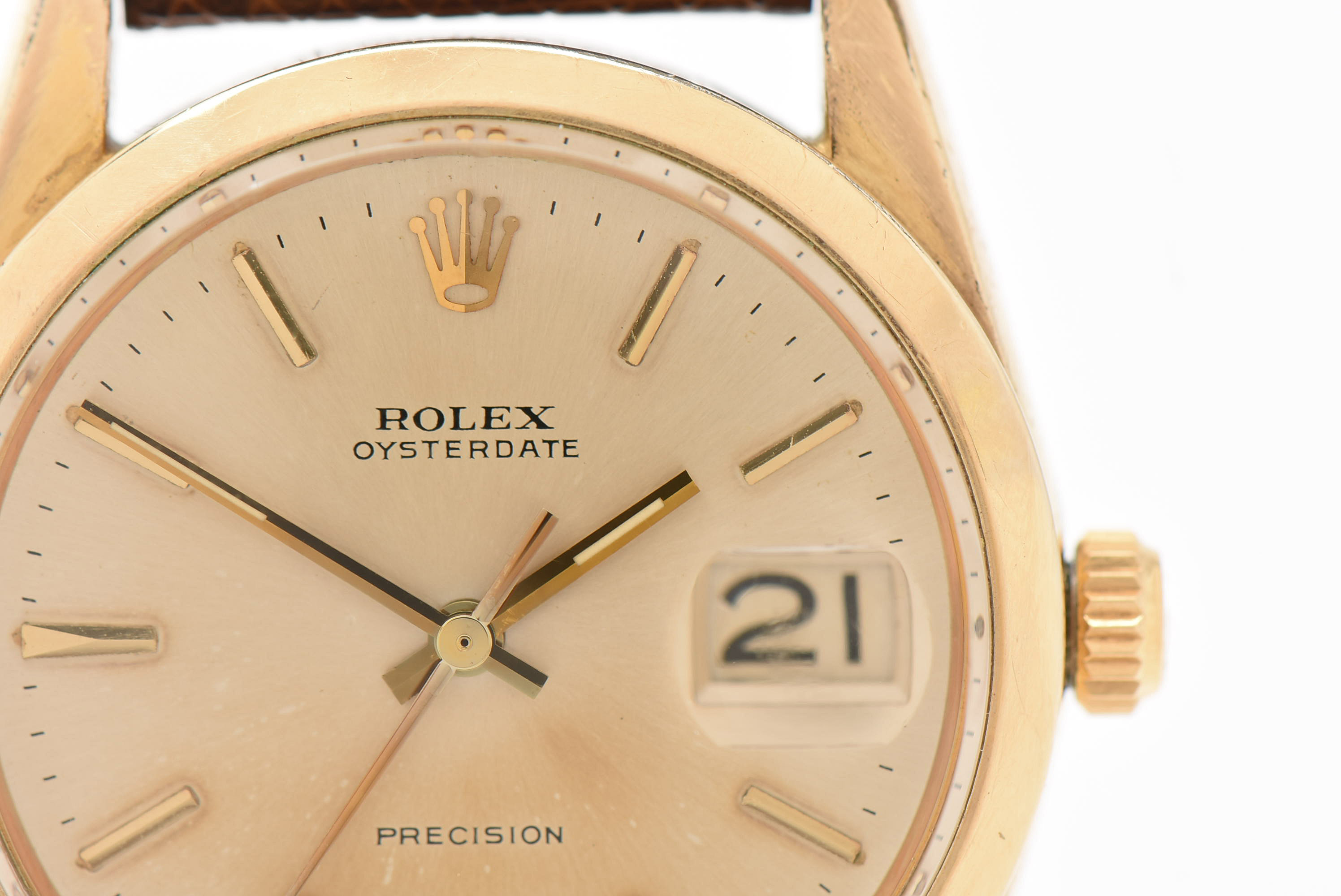 Circa 1961 Rolex Gold Tone Oysterdate Watch
