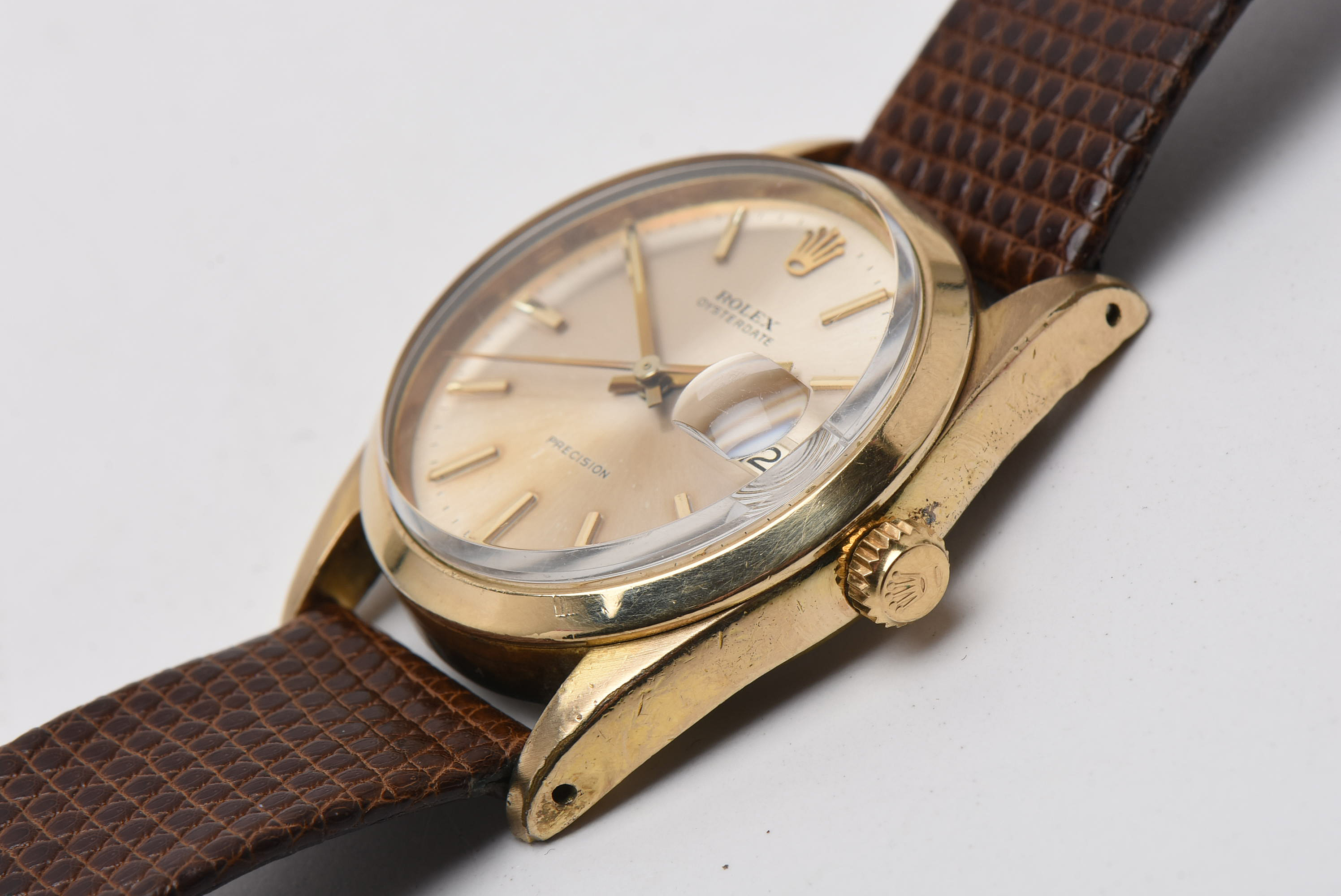 Circa 1961 Rolex Gold Tone Oysterdate Watch