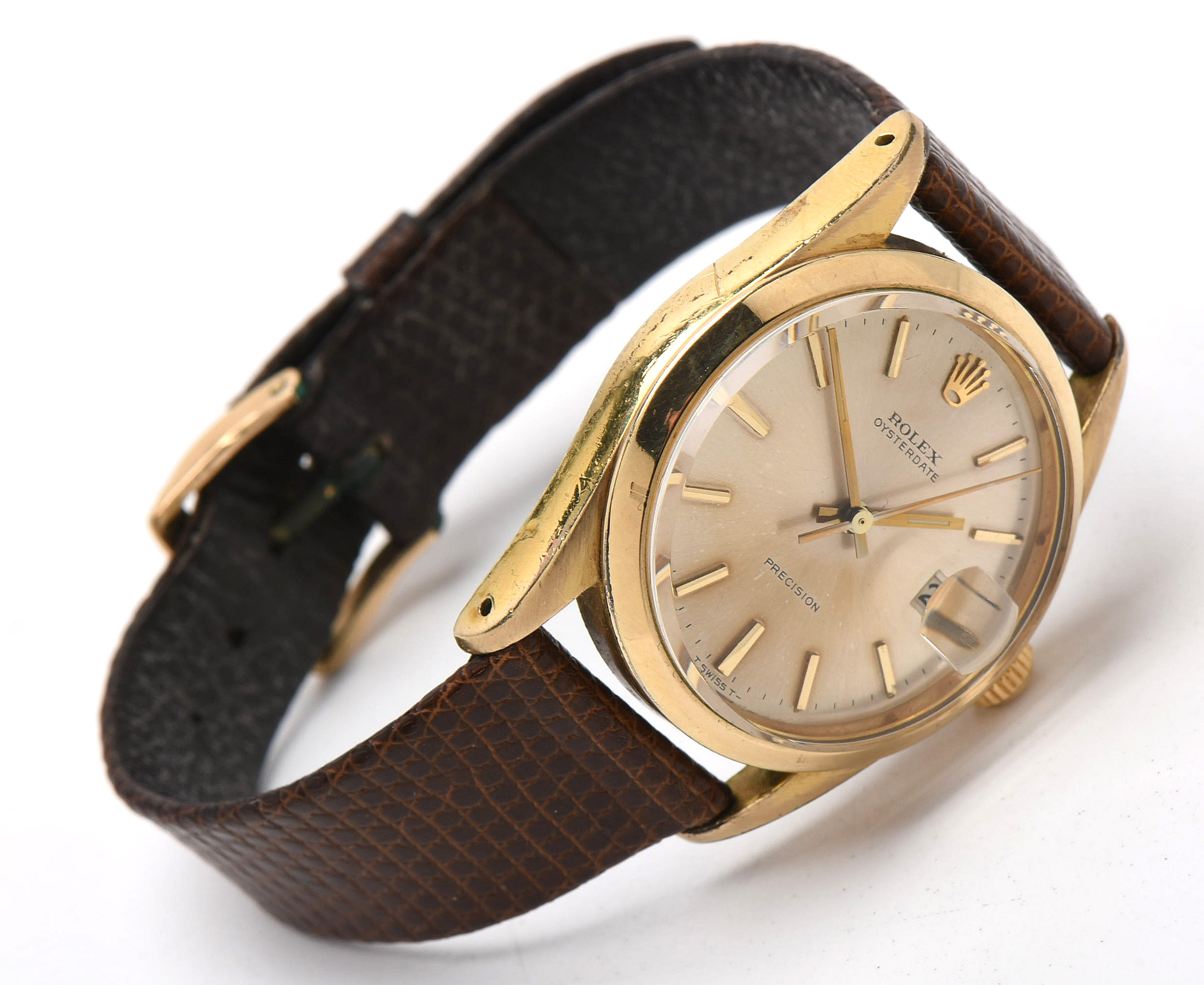 Circa 1961 Rolex Gold Tone Oysterdate Watch