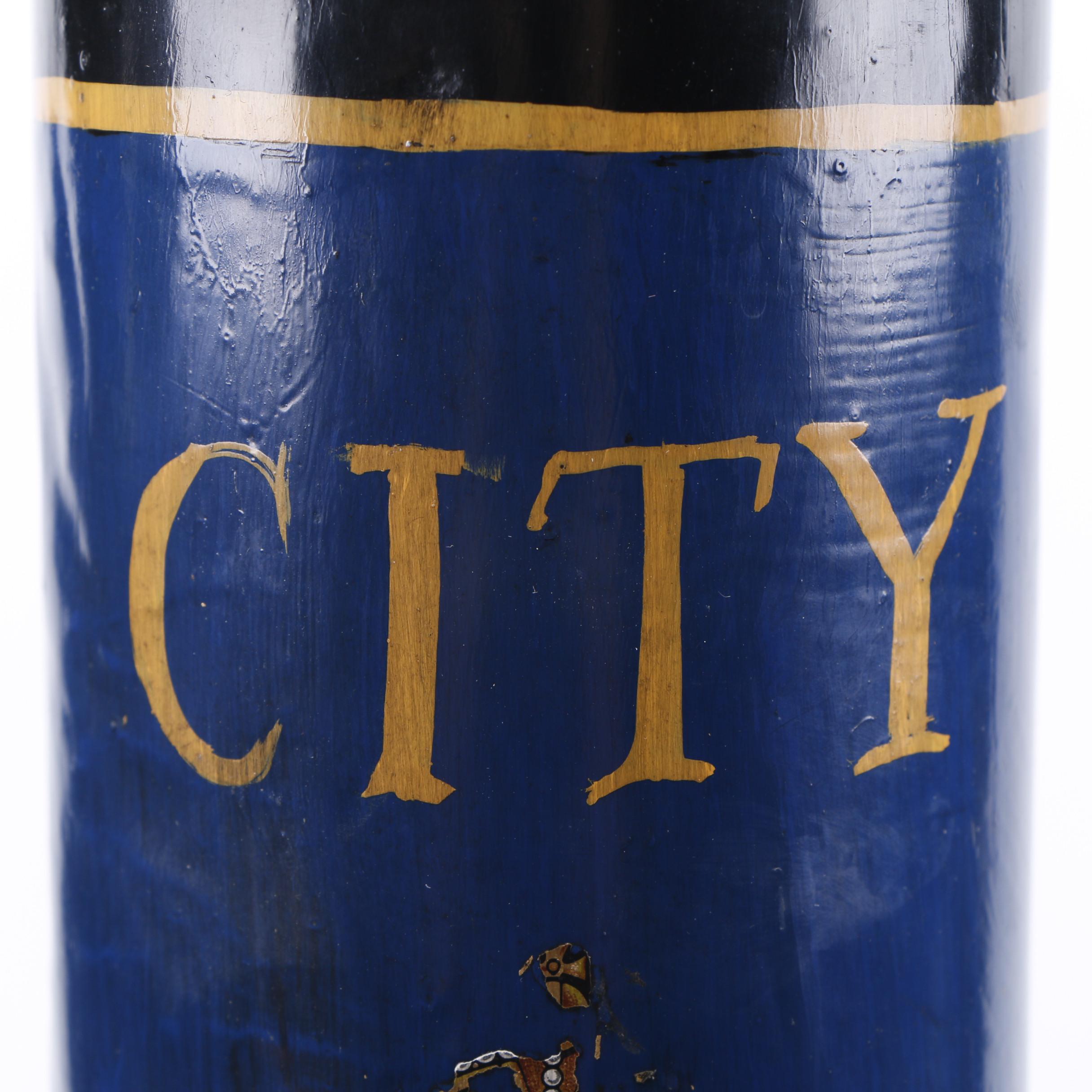 Hand-Painted "City Plans" Document Carrying Tube