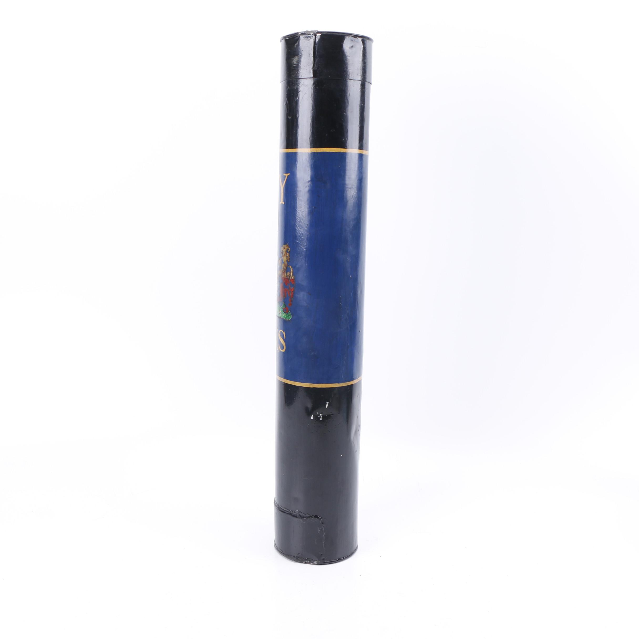 Hand-Painted "City Plans" Document Carrying Tube