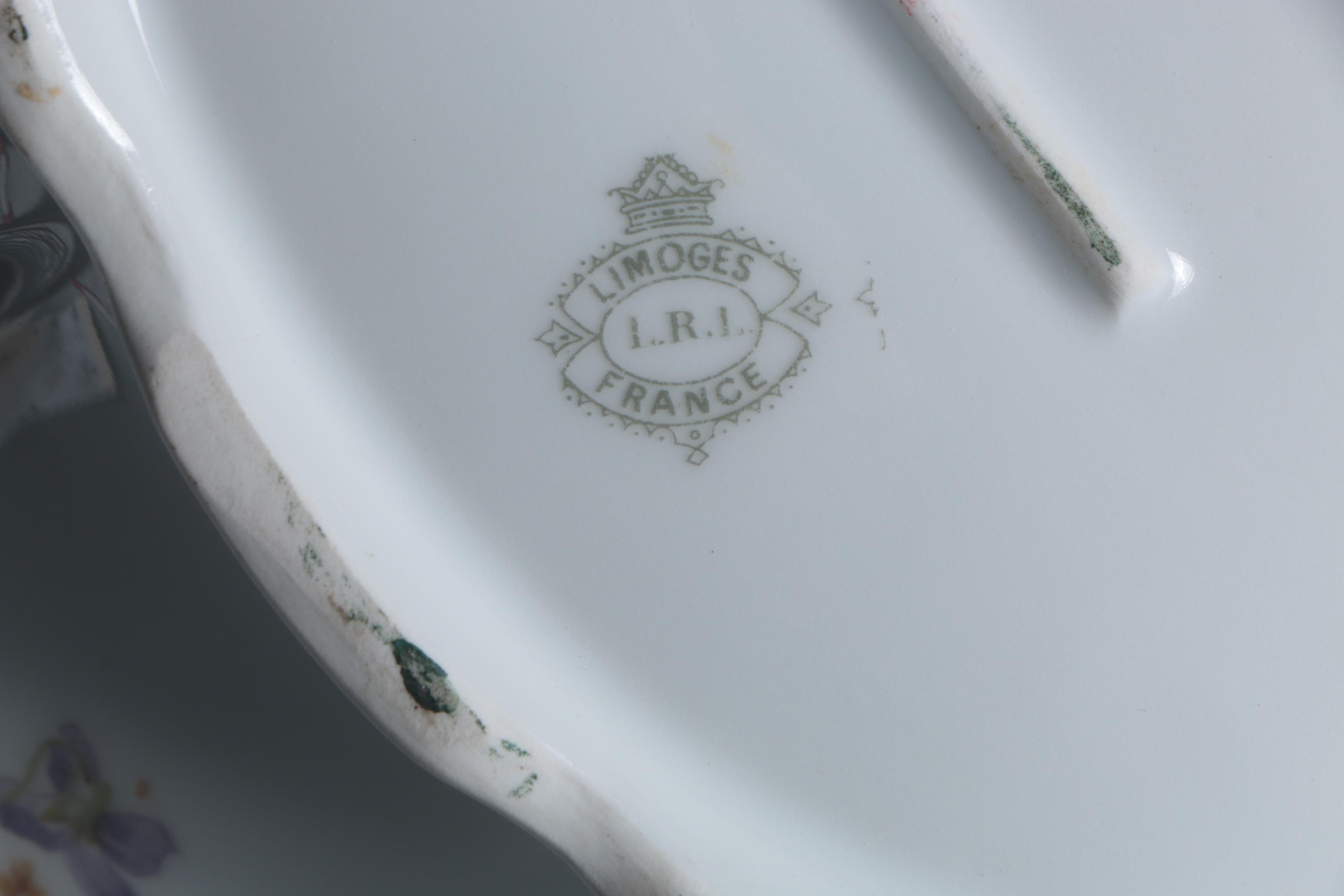 Vintage Lazeyras, Rosenfeld and Lehman Limoges Porcelain Soup Tureen and Platter