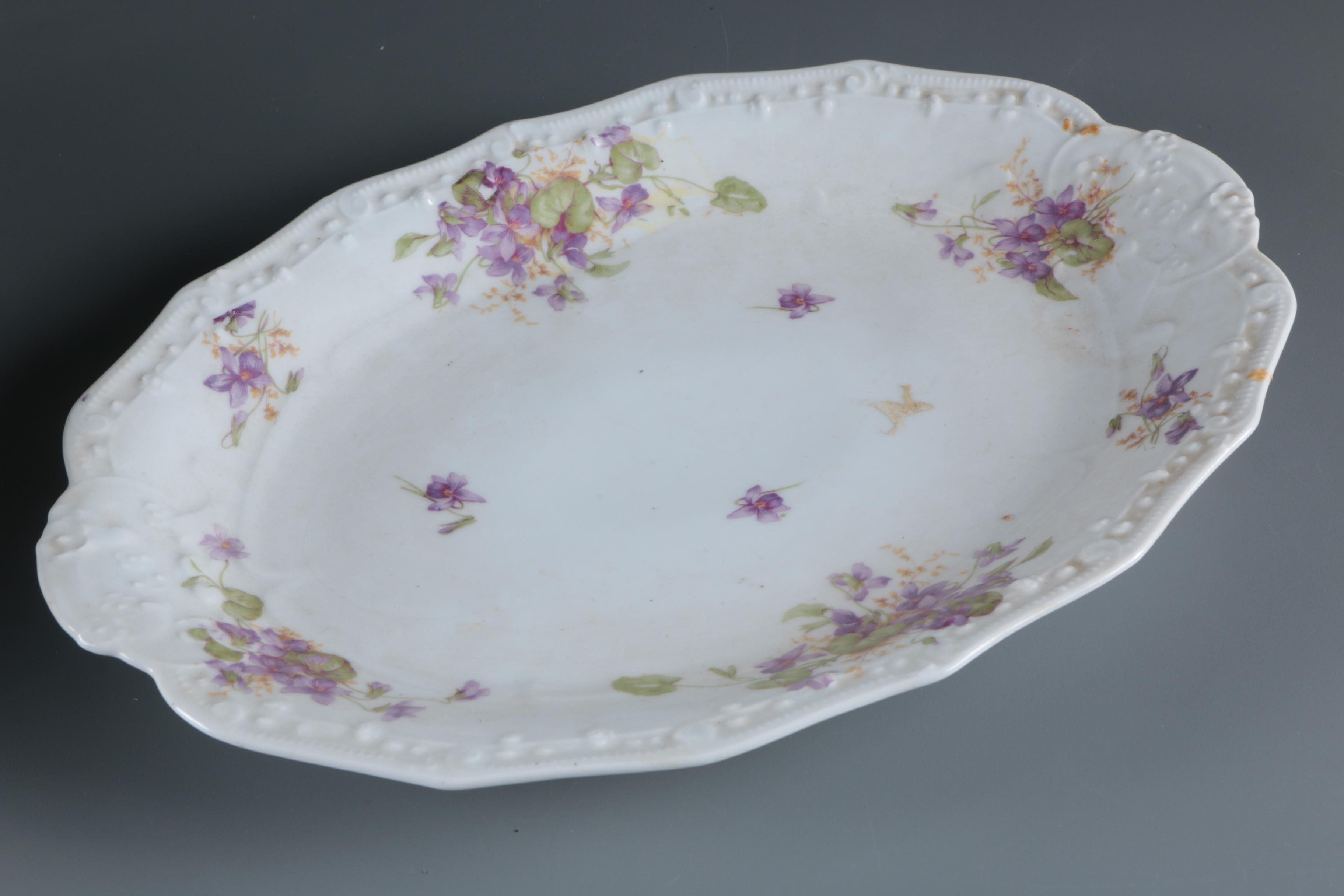 Vintage Lazeyras, Rosenfeld and Lehman Limoges Porcelain Soup Tureen and Platter