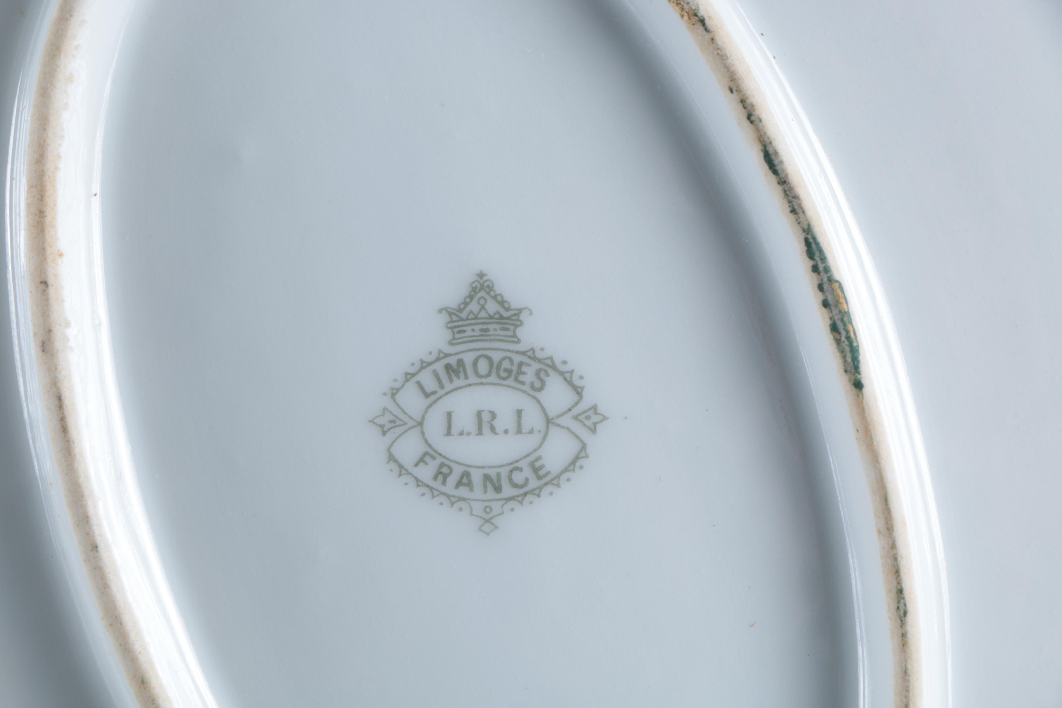 Vintage Lazeyras, Rosenfeld and Lehman Limoges Porcelain Soup Tureen and Platter