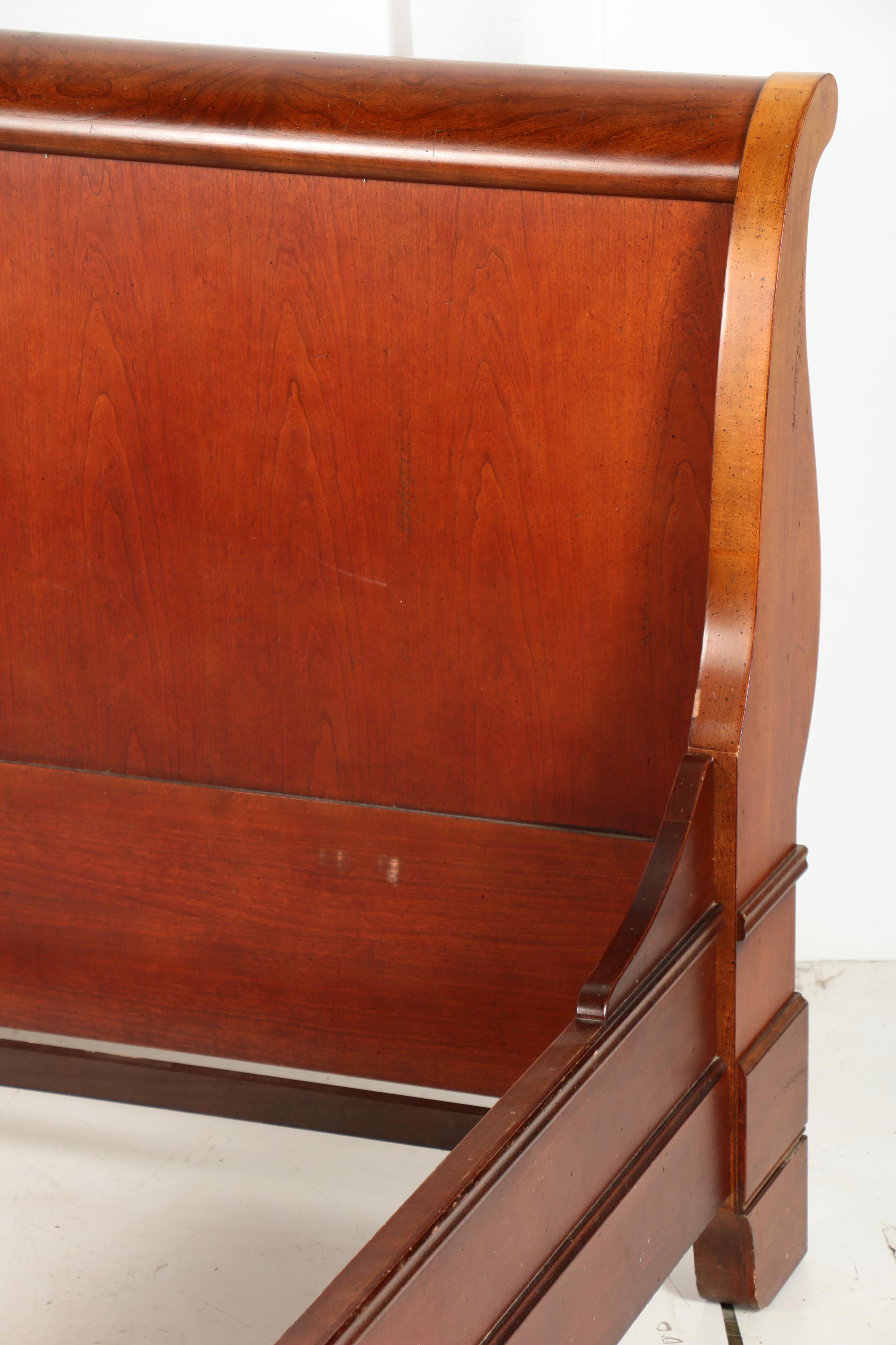 Louis Philippe Style Cherrywood Queen Size Bed Frame by National Mt. Airy