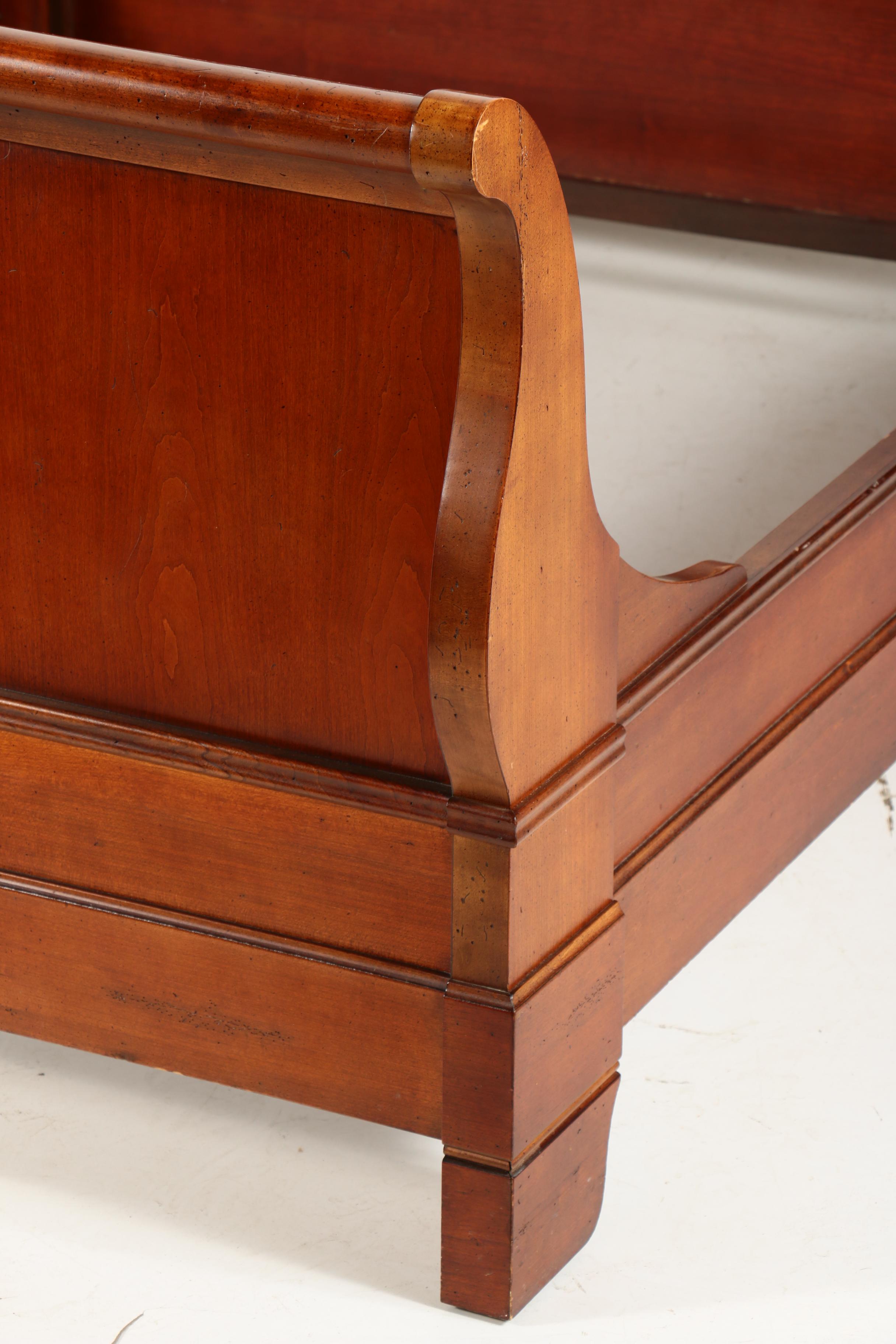 Louis Philippe Style Cherrywood Queen Size Bed Frame by National Mt. Airy
