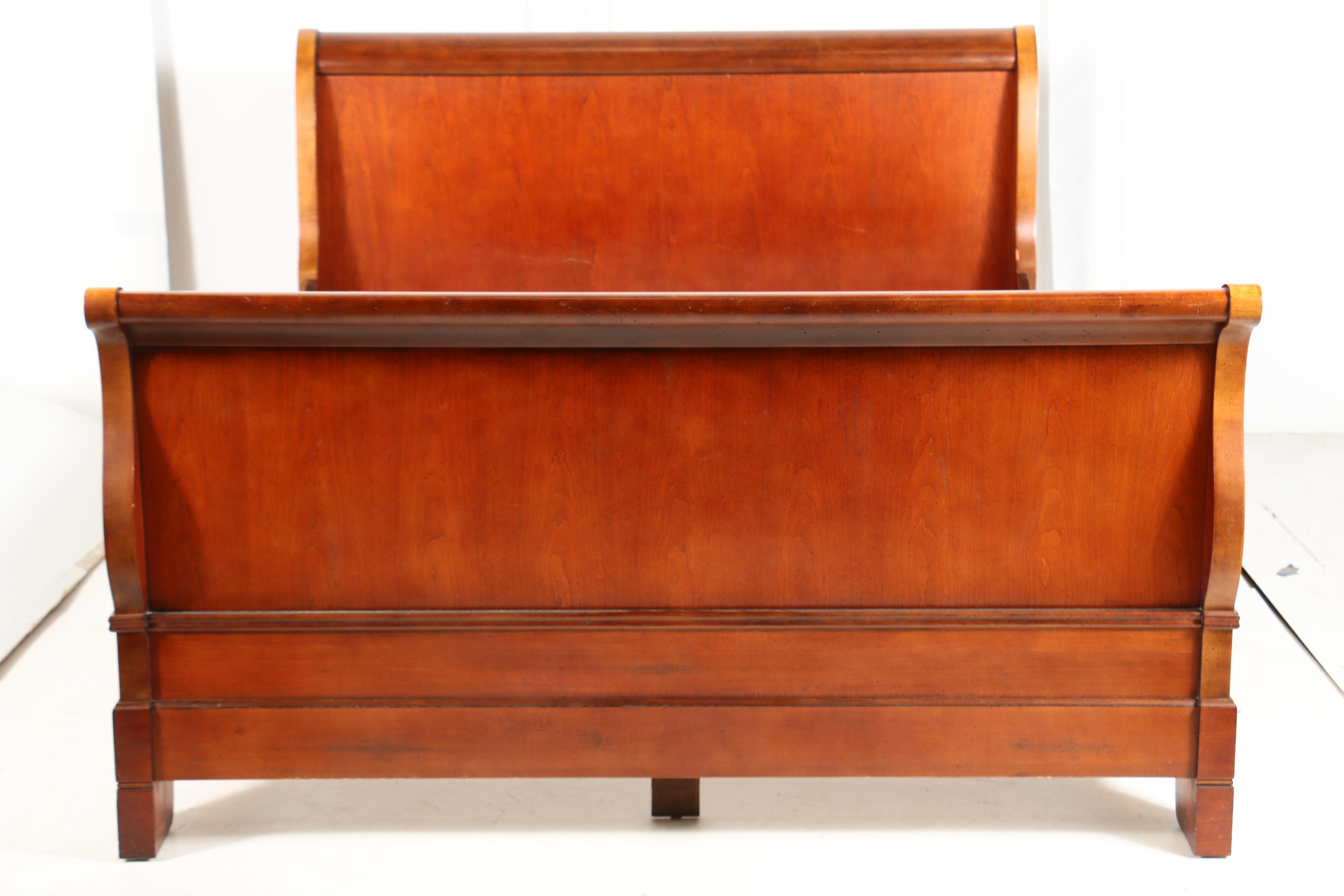 Louis Philippe Style Cherrywood Queen Size Bed Frame by National Mt. Airy
