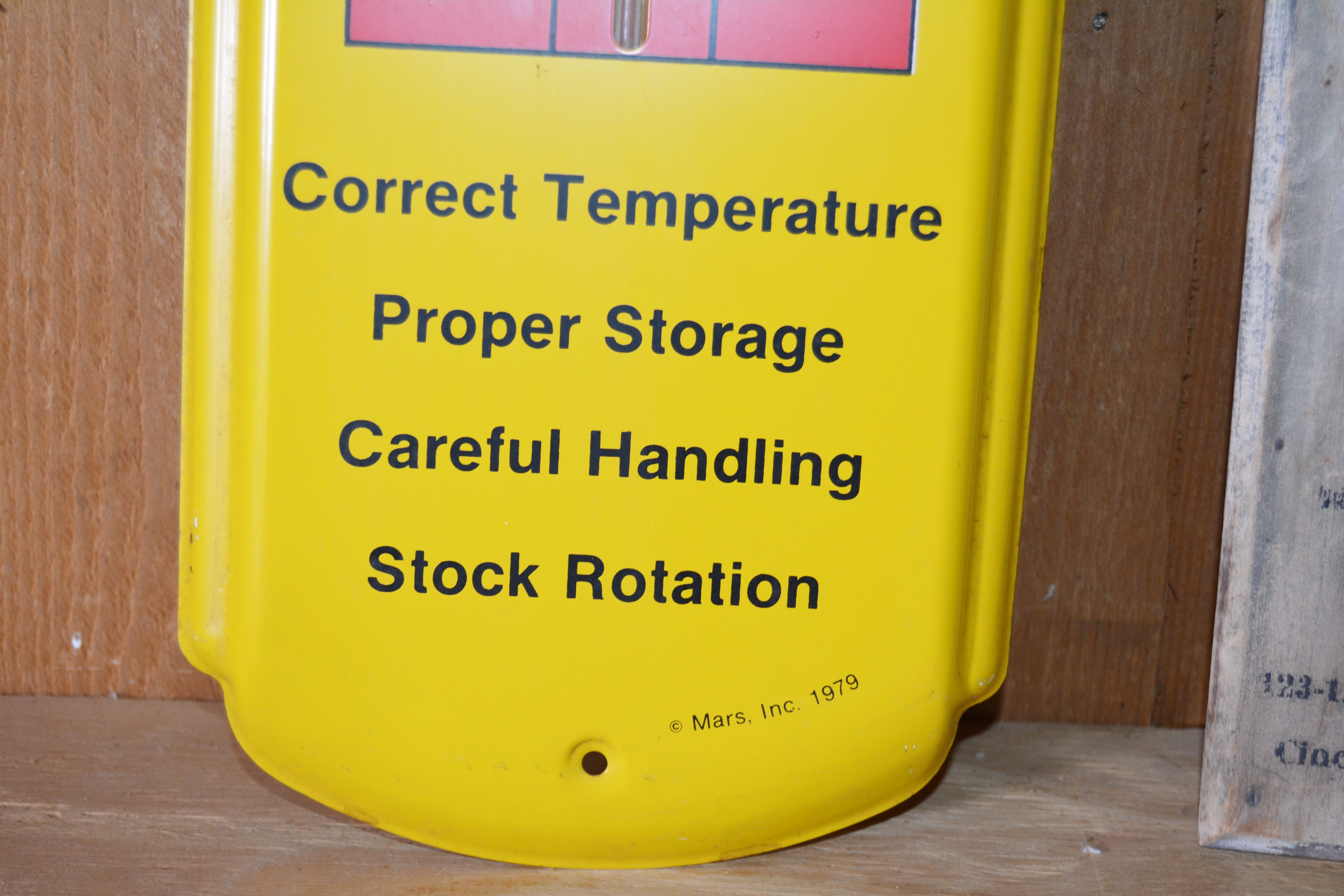 M&M Mars and John H. Bade Metal Wall Thermometers