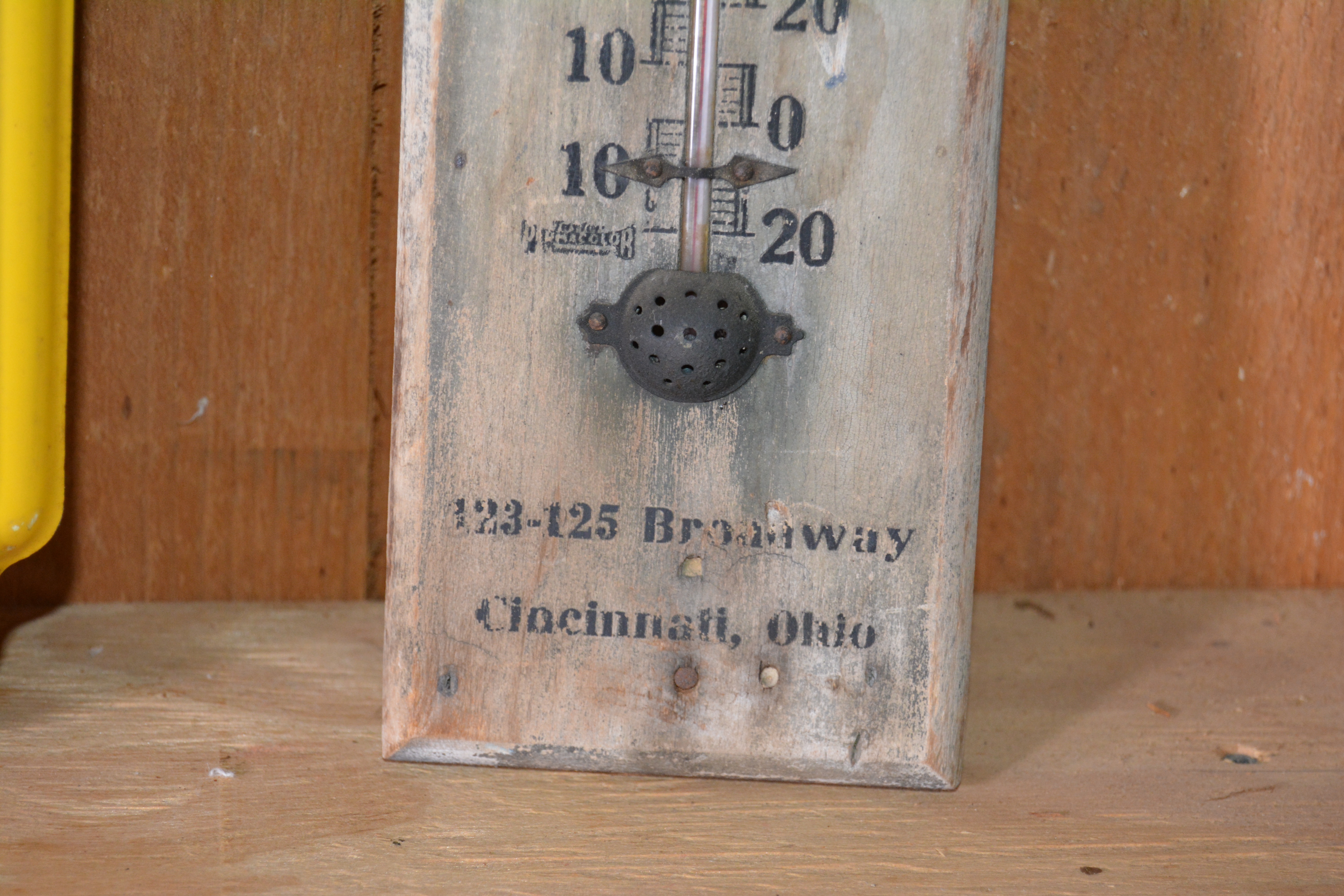 M&M Mars and John H. Bade Metal Wall Thermometers