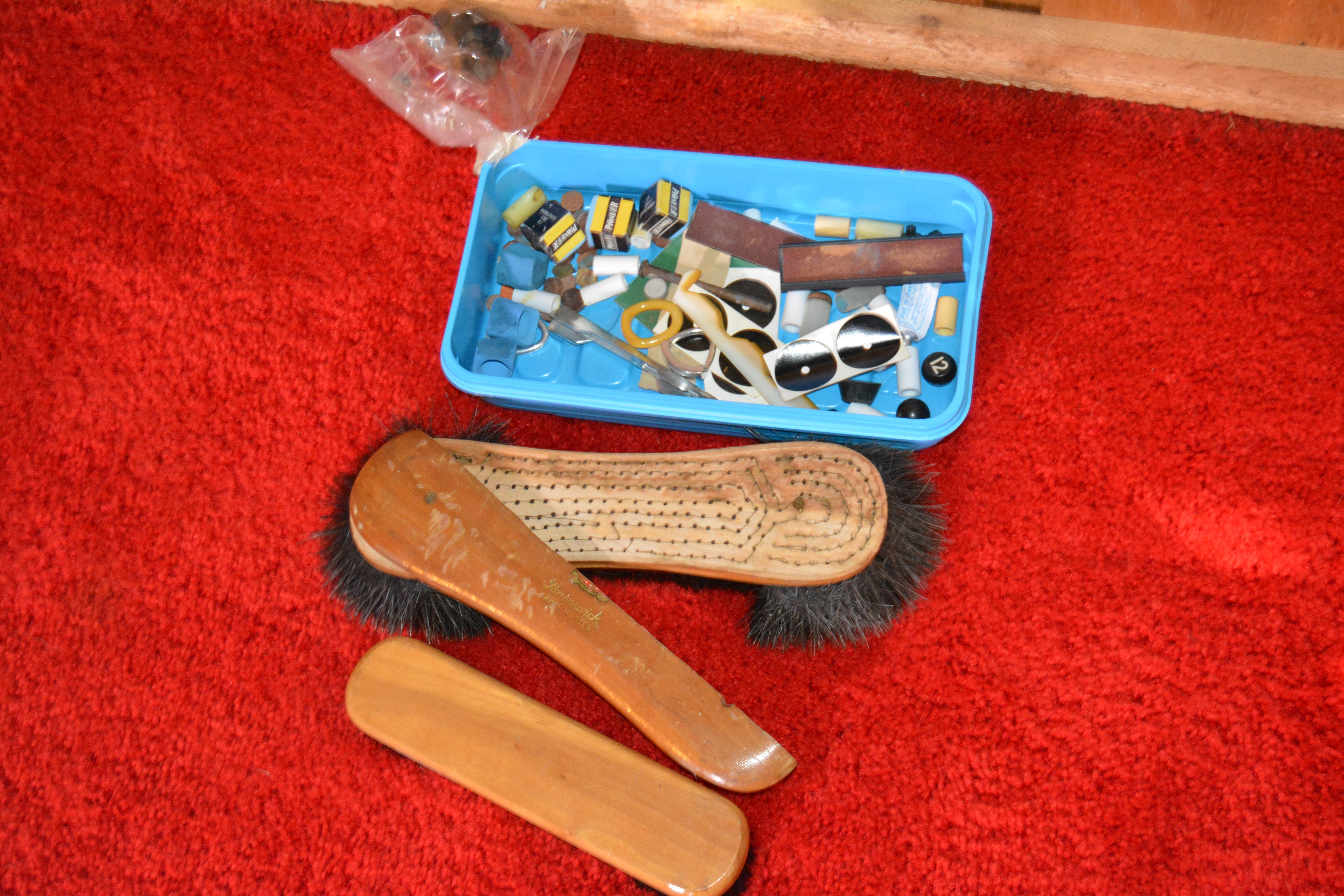 Vintage Brunswick Billiards Table with Accessories