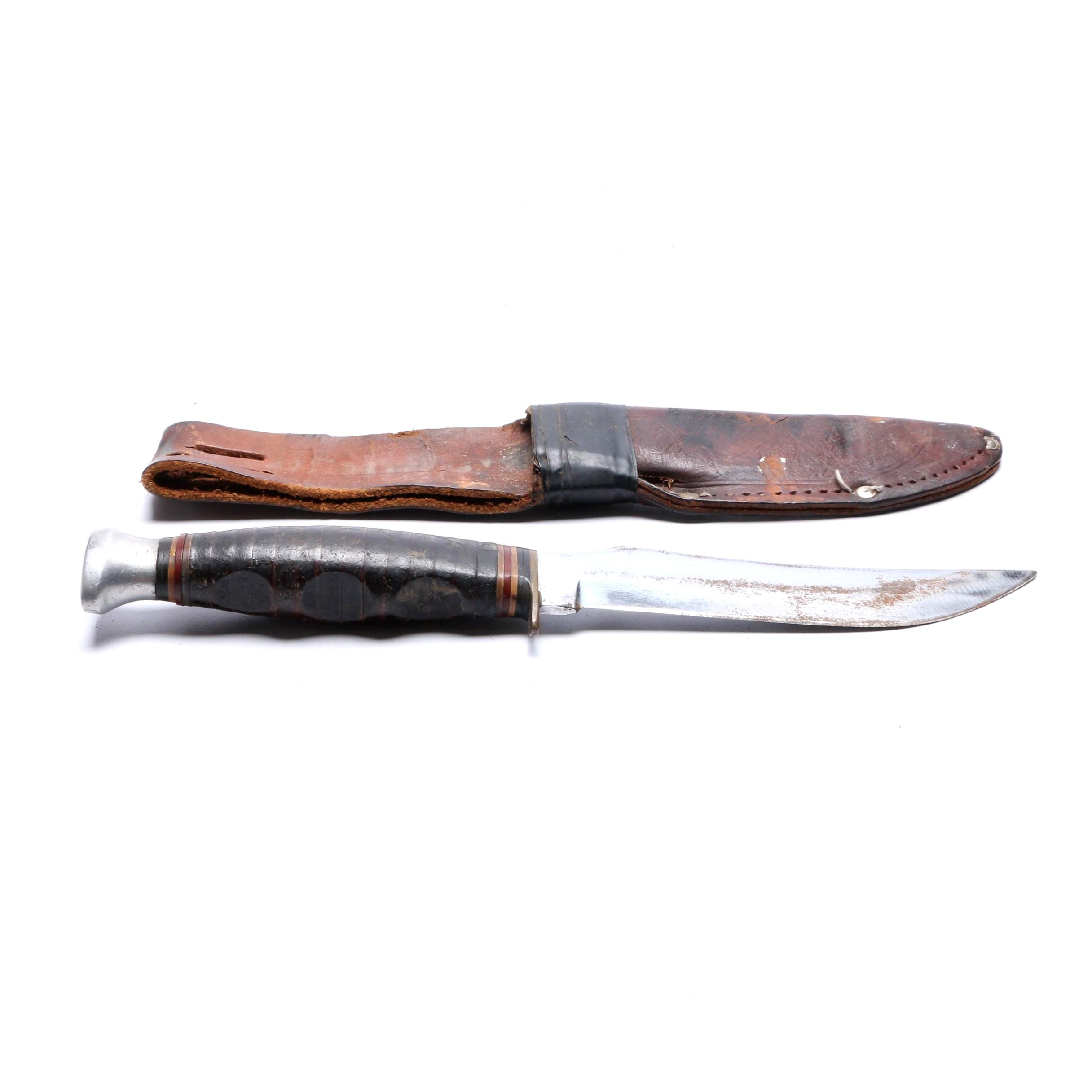 Vintage Ka-Bar 1237 Knife with Sheath