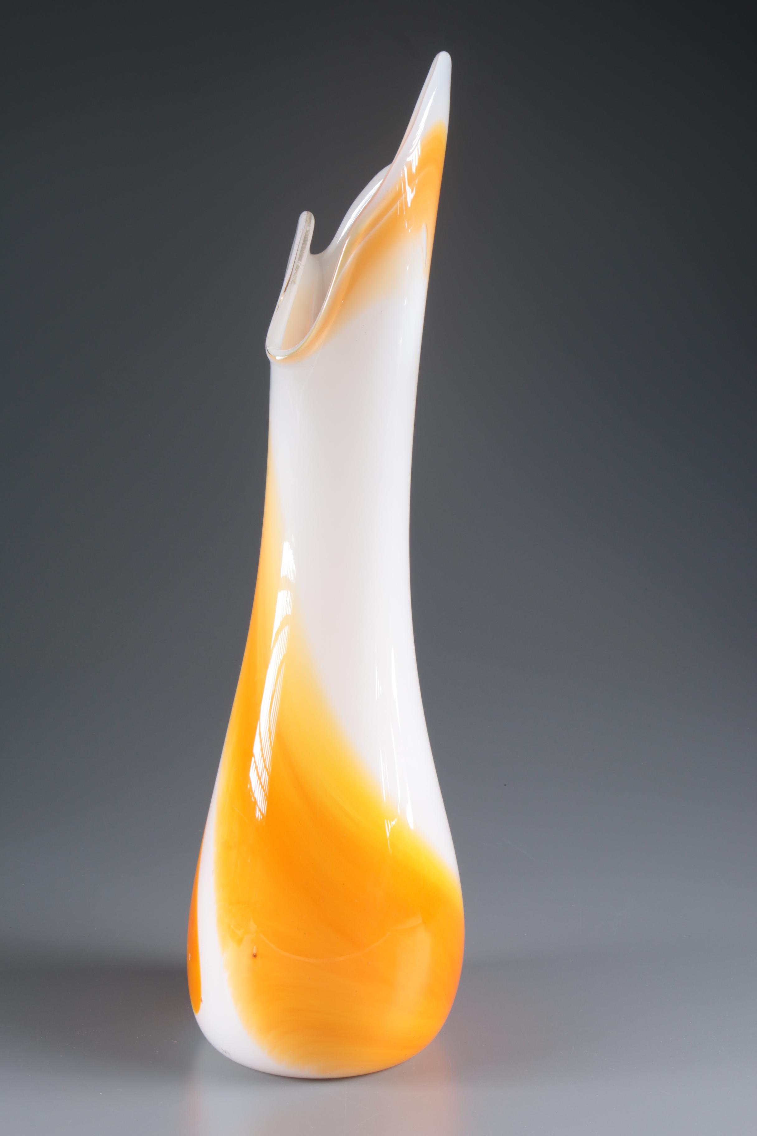 Blown and Cased 20th Century Glass Vase