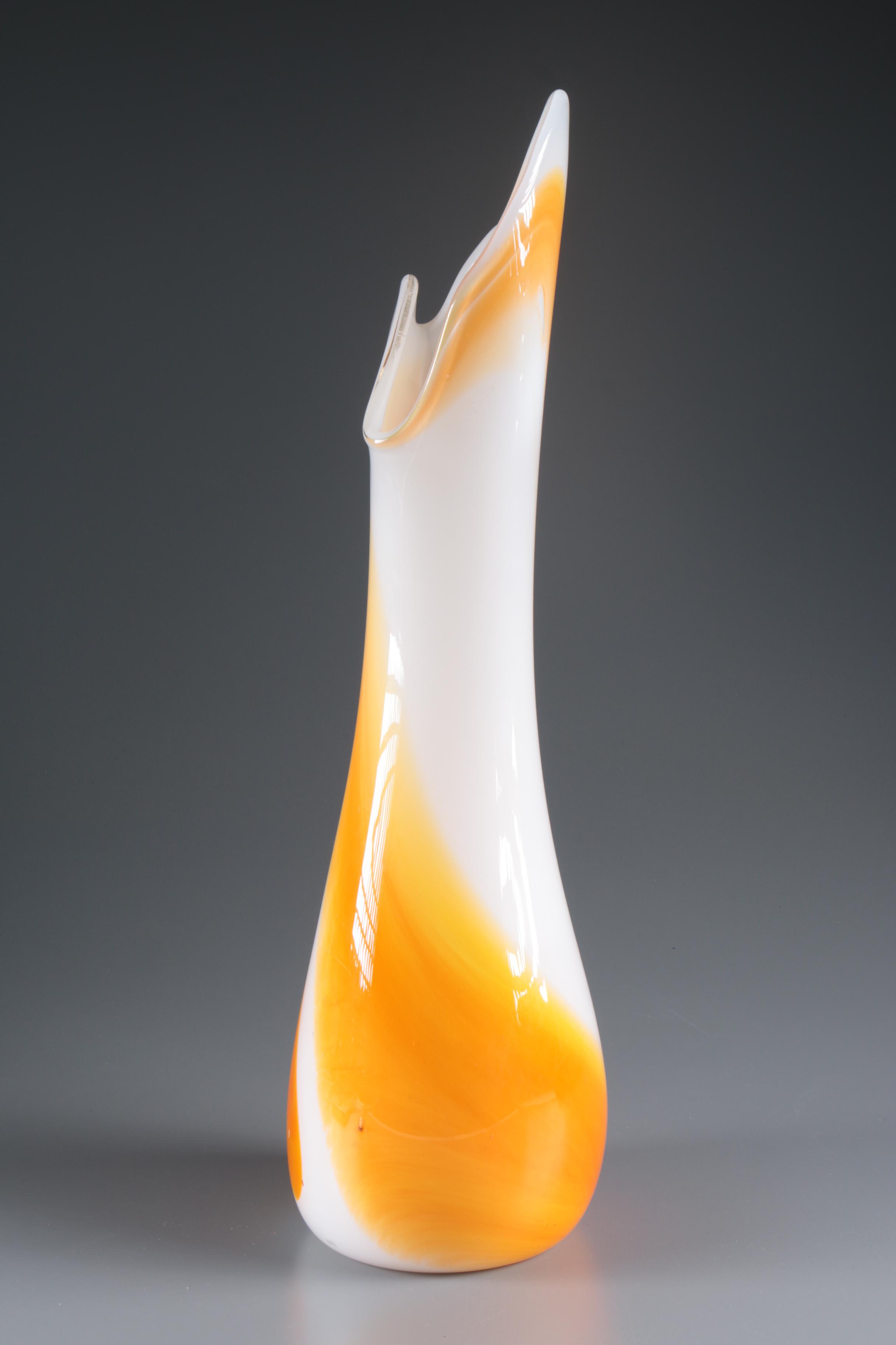 Blown and Cased 20th Century Glass Vase