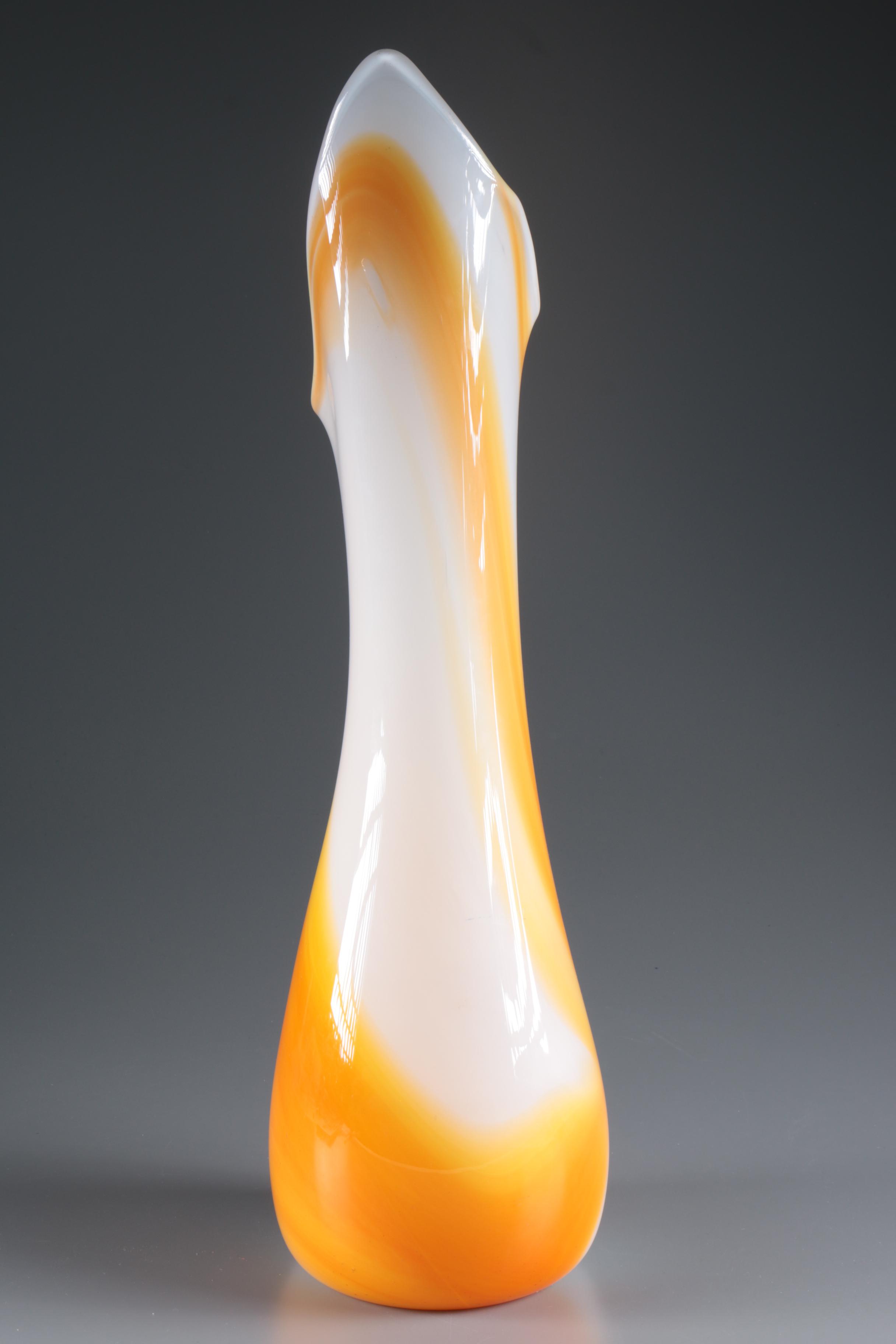 Blown and Cased 20th Century Glass Vase