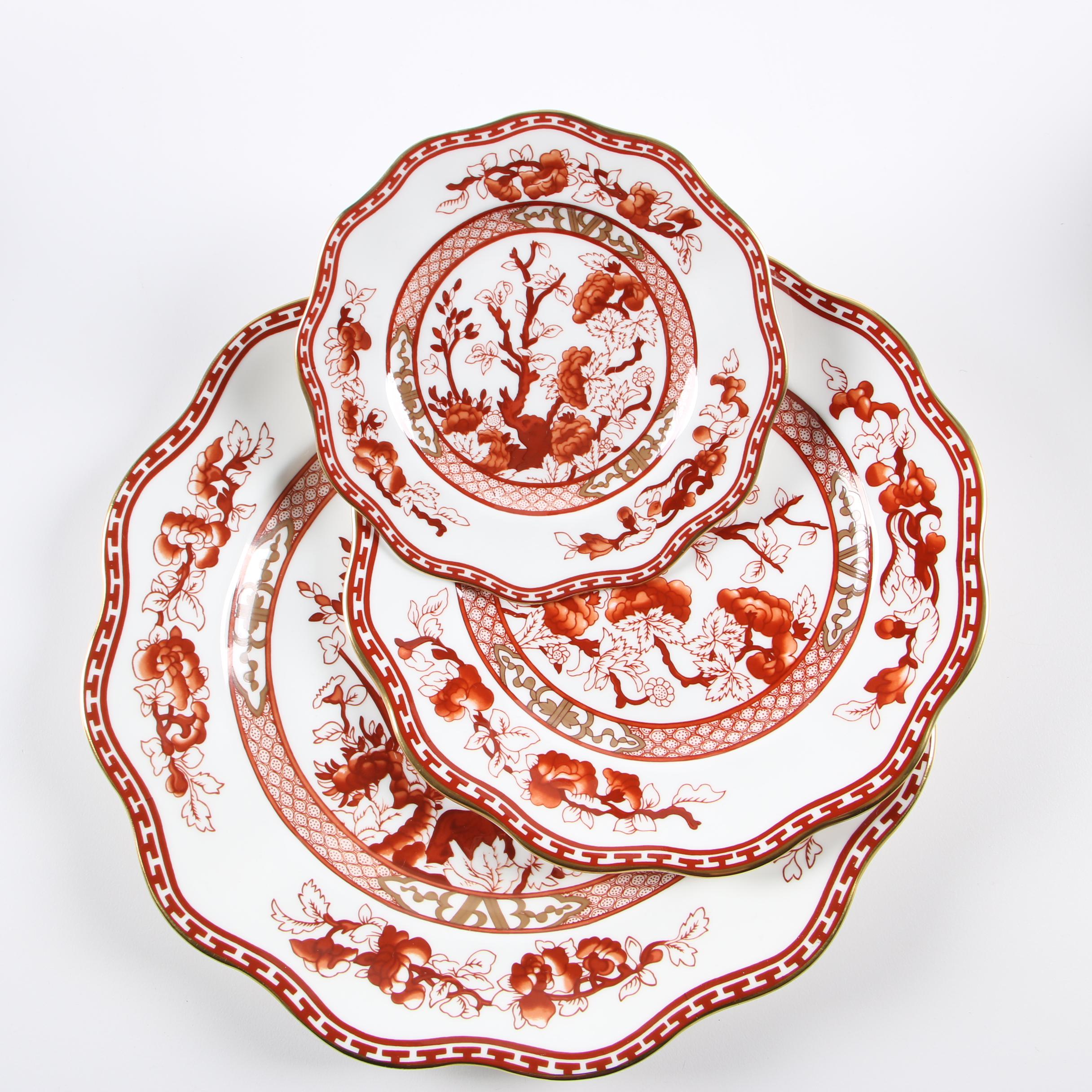 Coalport "Indian Tree Coral" Bone China Dinnerware Circa 1972-86
