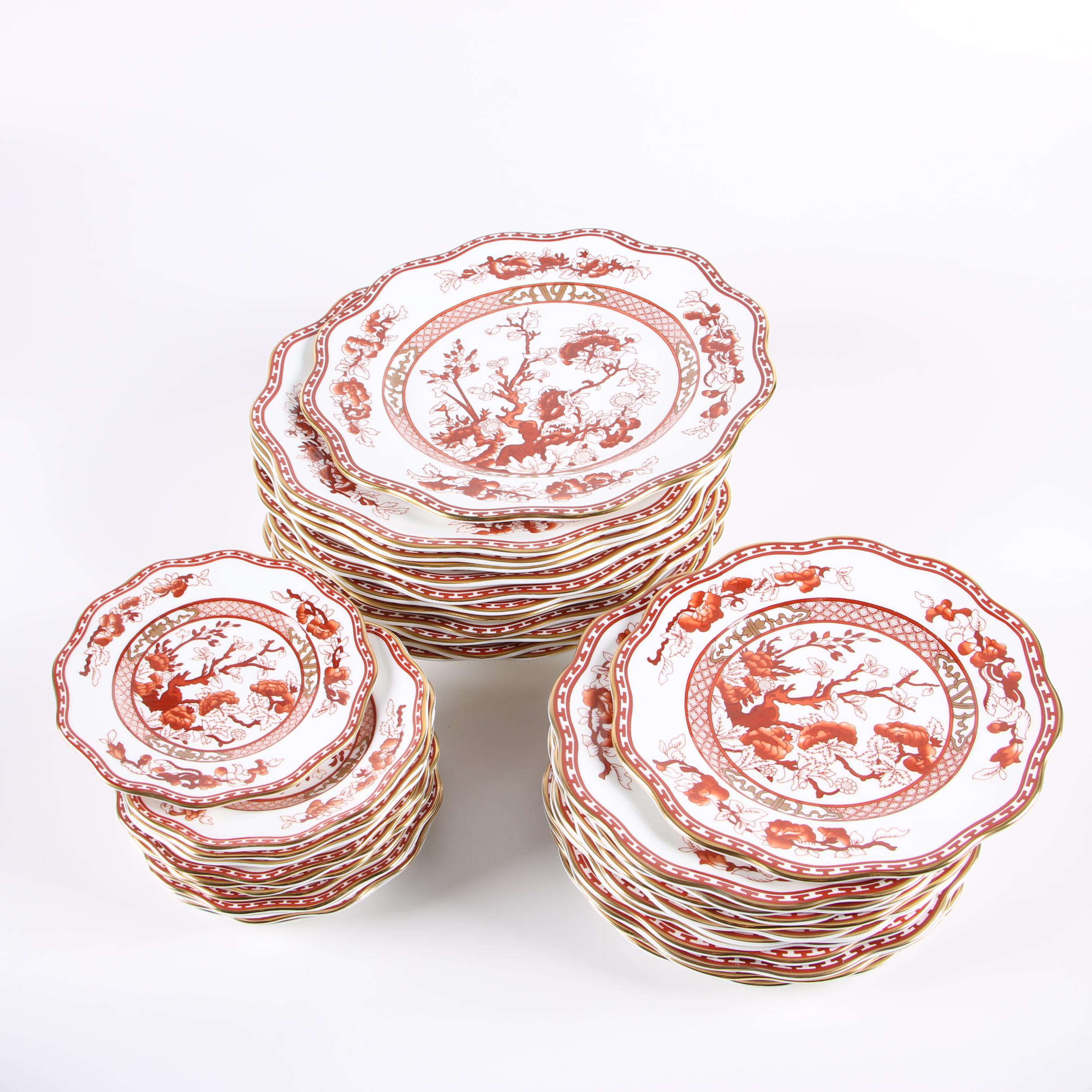 Coalport "Indian Tree Coral" Bone China Dinnerware Circa 1972-86