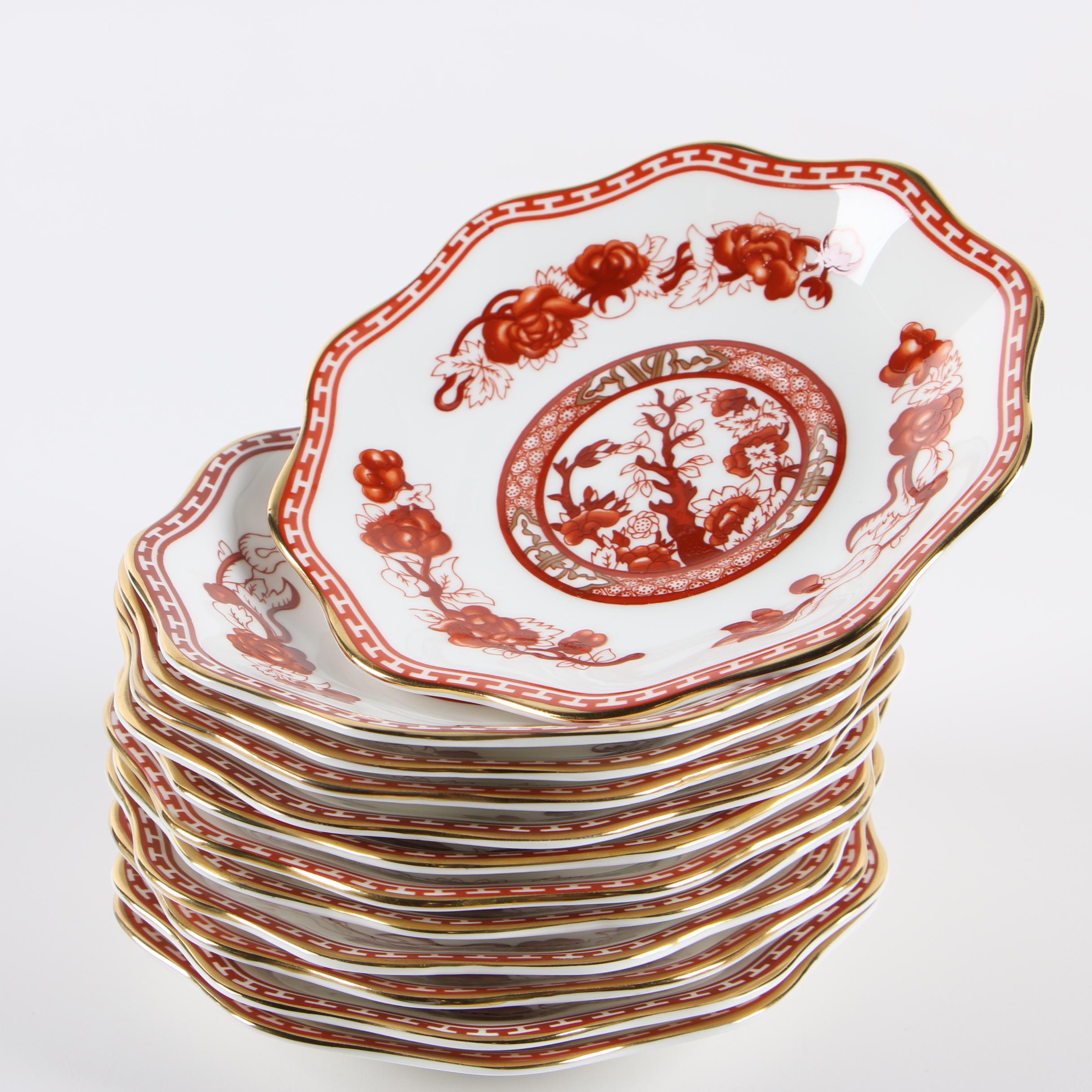 Coalport "Indian Tree Coral" Bone China Dinnerware Circa 1972-86