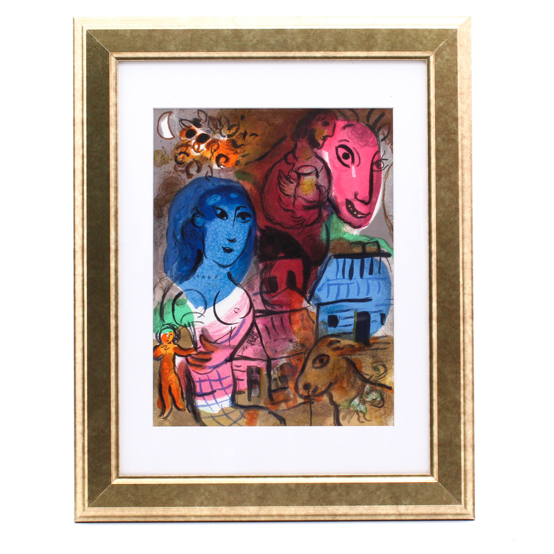 Marc Chagall 1969 "Antilopa Passengers" Lithograph for "XXe Siecle"