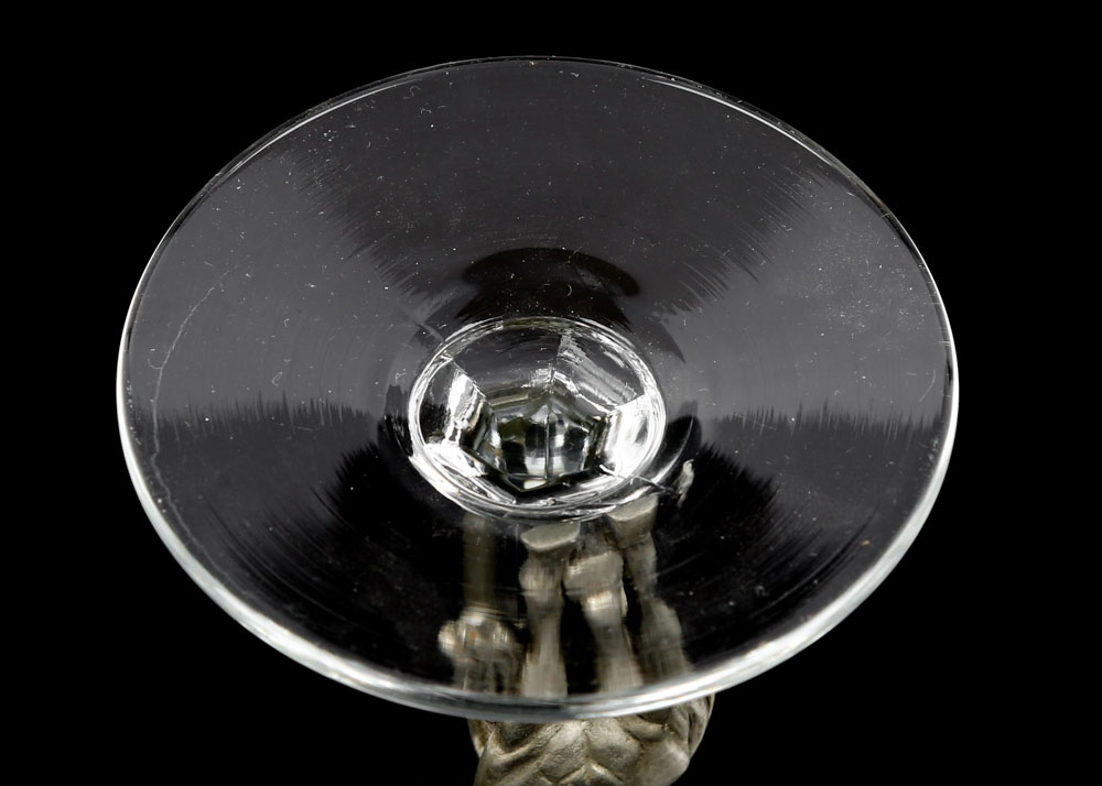 Fort USA Pewter and Glass Wine Goblets