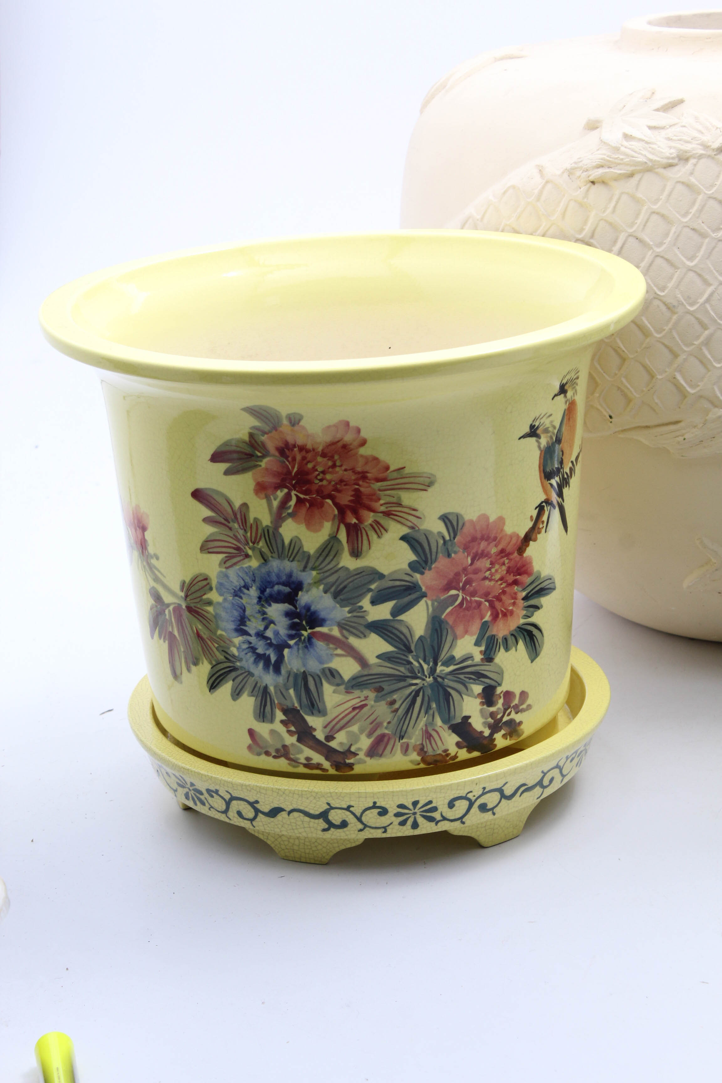 Asian Inspired Jardinieres and Vase