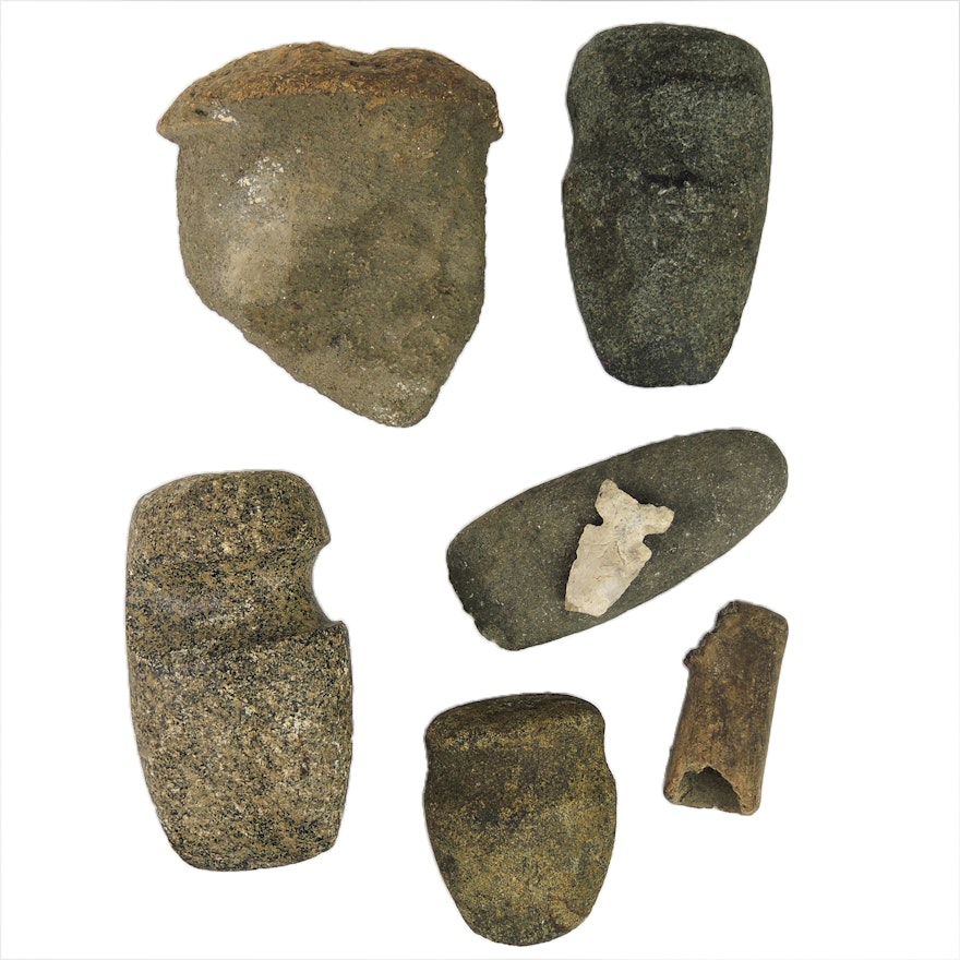 Lithic Tools Including Hammerstones