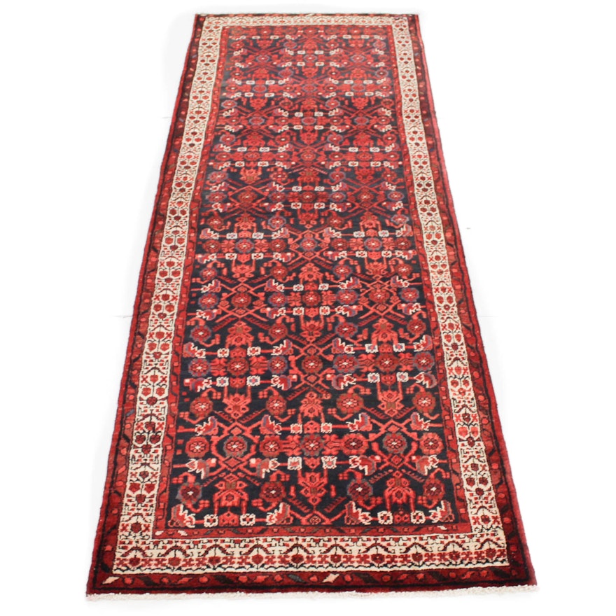 Semi-Antique Hand-Knotted Persian Mahal Runner