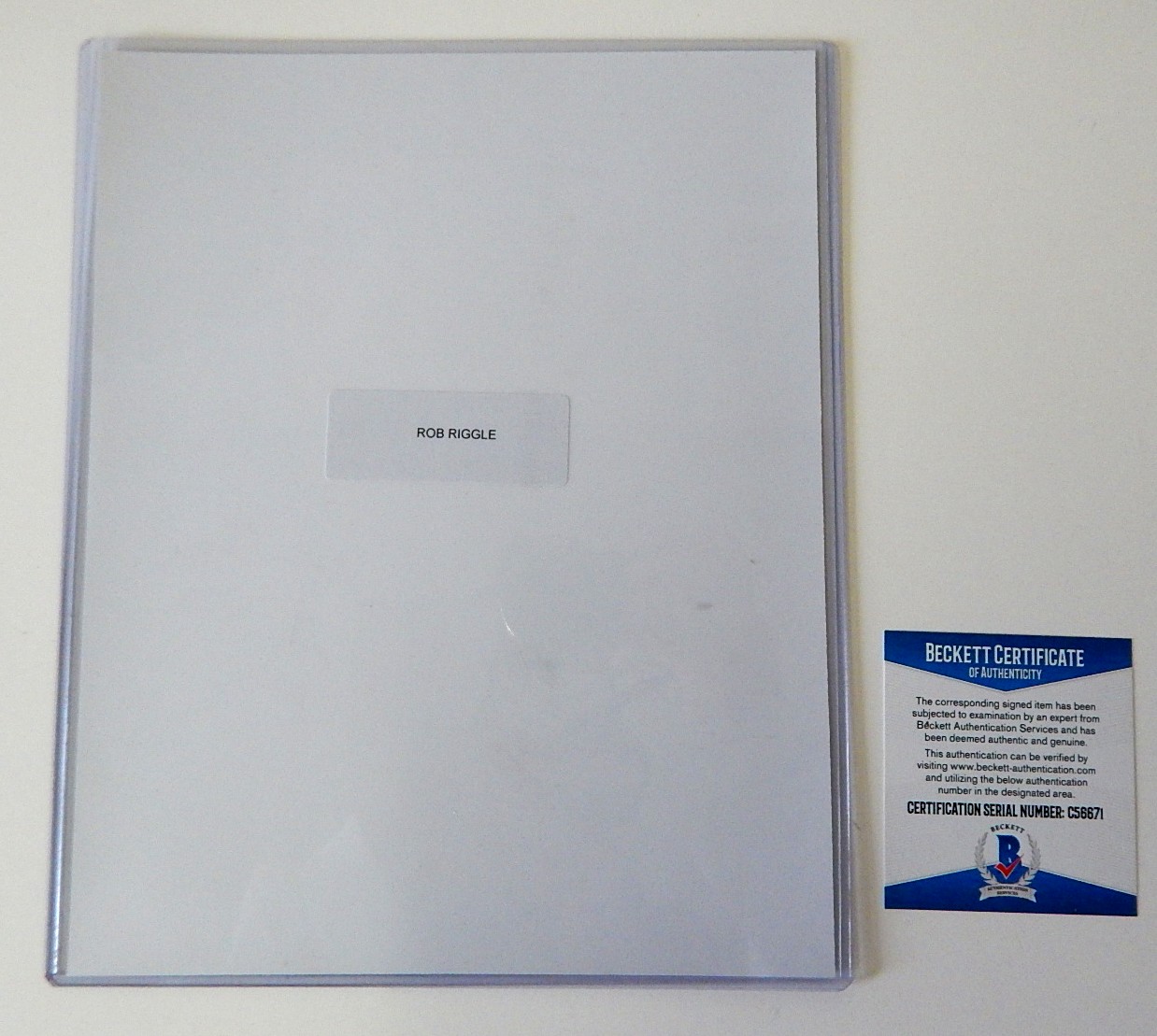 Rob Riggle Actor Signed Photograph Beckett Authenticated with COA