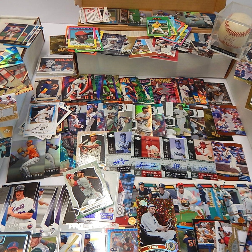 Baseball Card Collection with Over 2500 Cards - Williams, Cobb, Clemente, Etc.