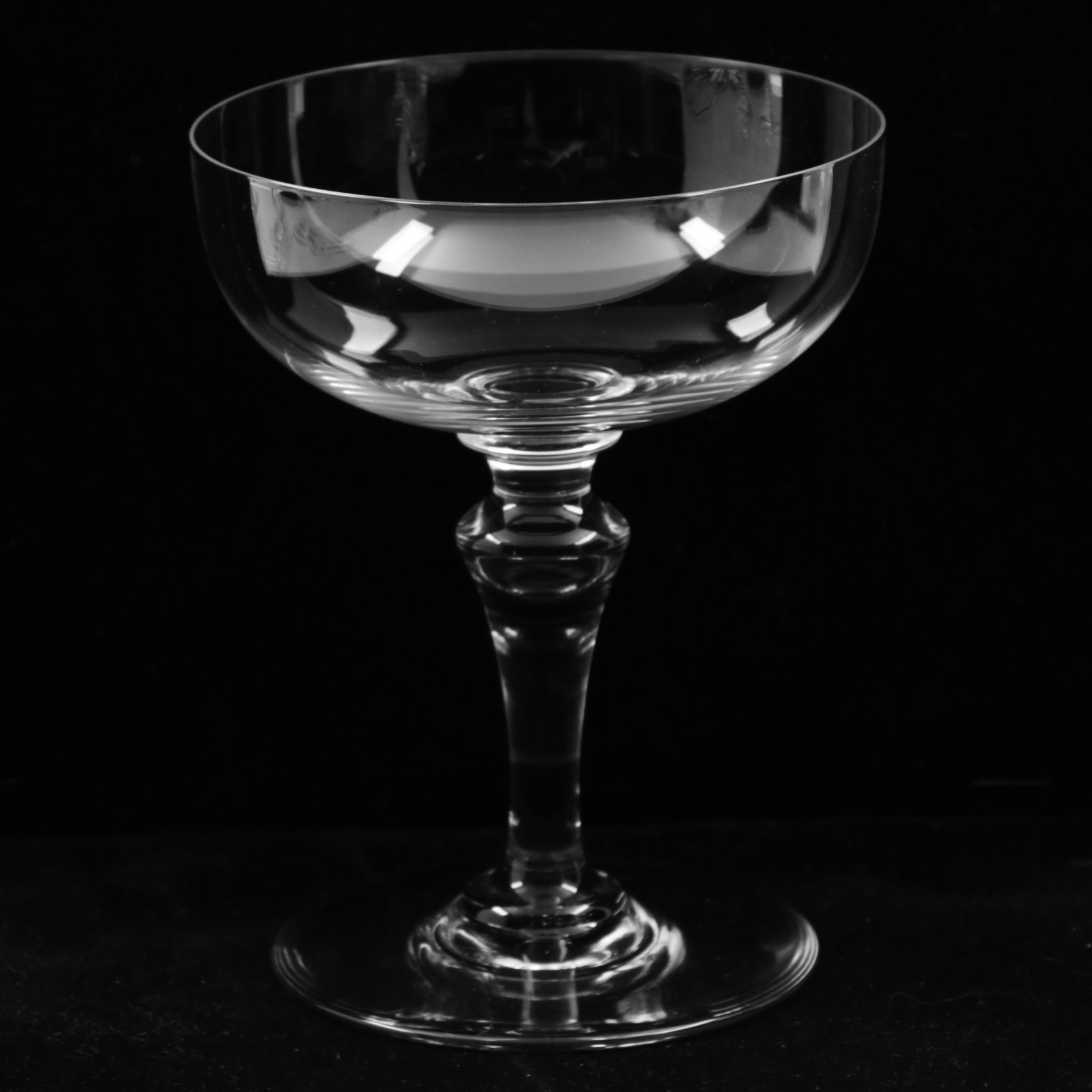 Baccarat  Crystal Champagne Coupes, "Normandie" Pattern
