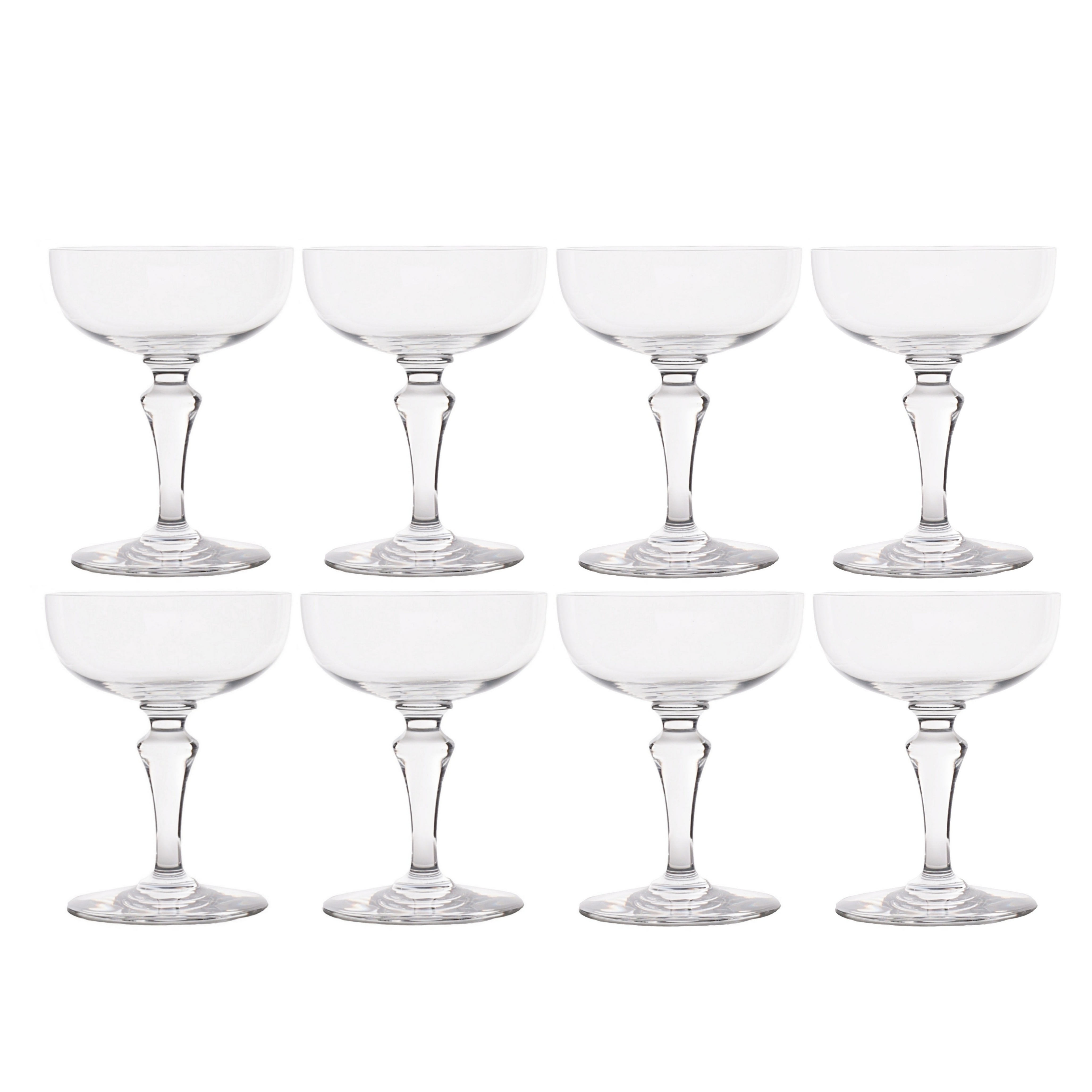 Baccarat  Crystal Champagne Coupes, "Normandie" Pattern