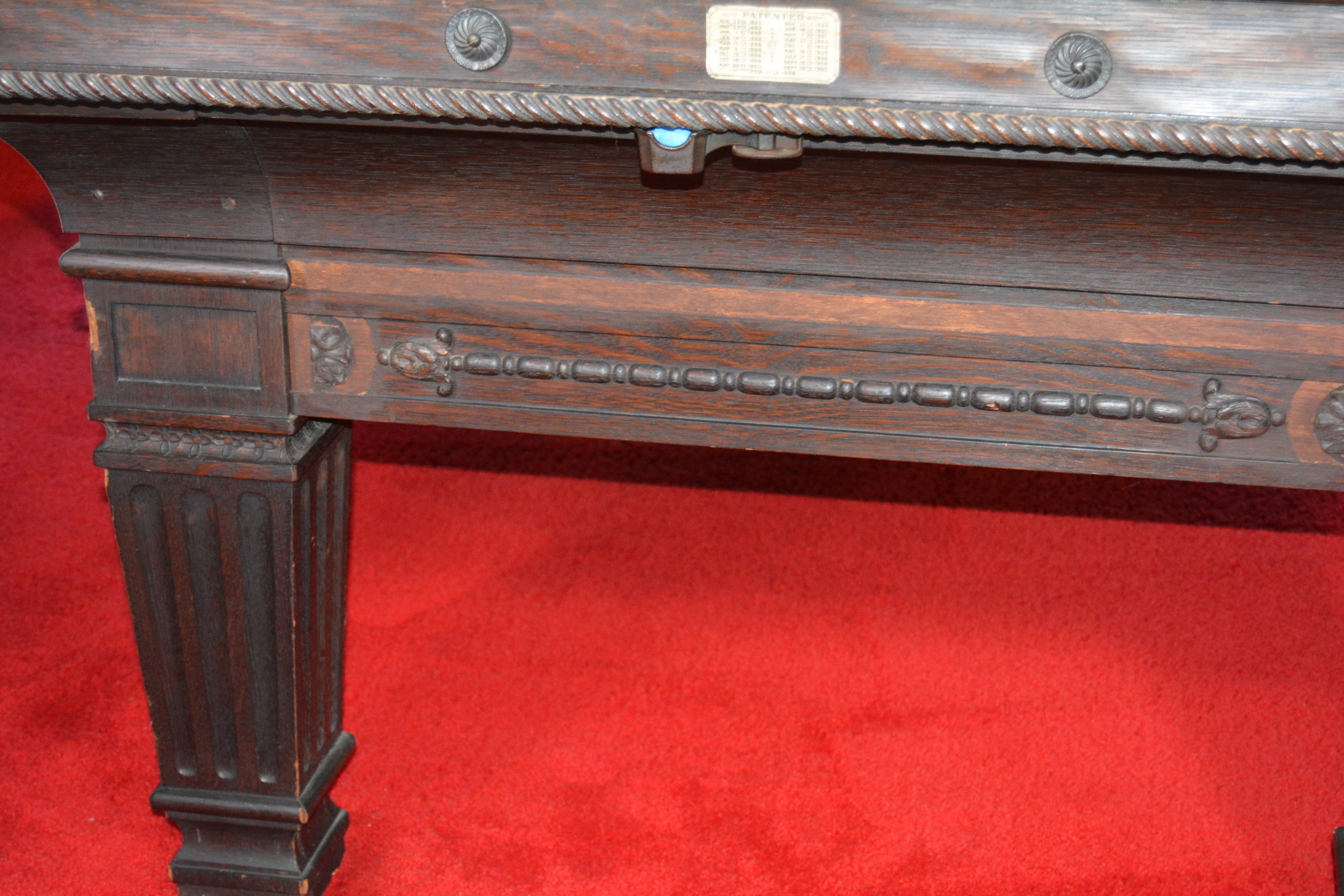 Vintage Brunswick Billiards Table with Accessories