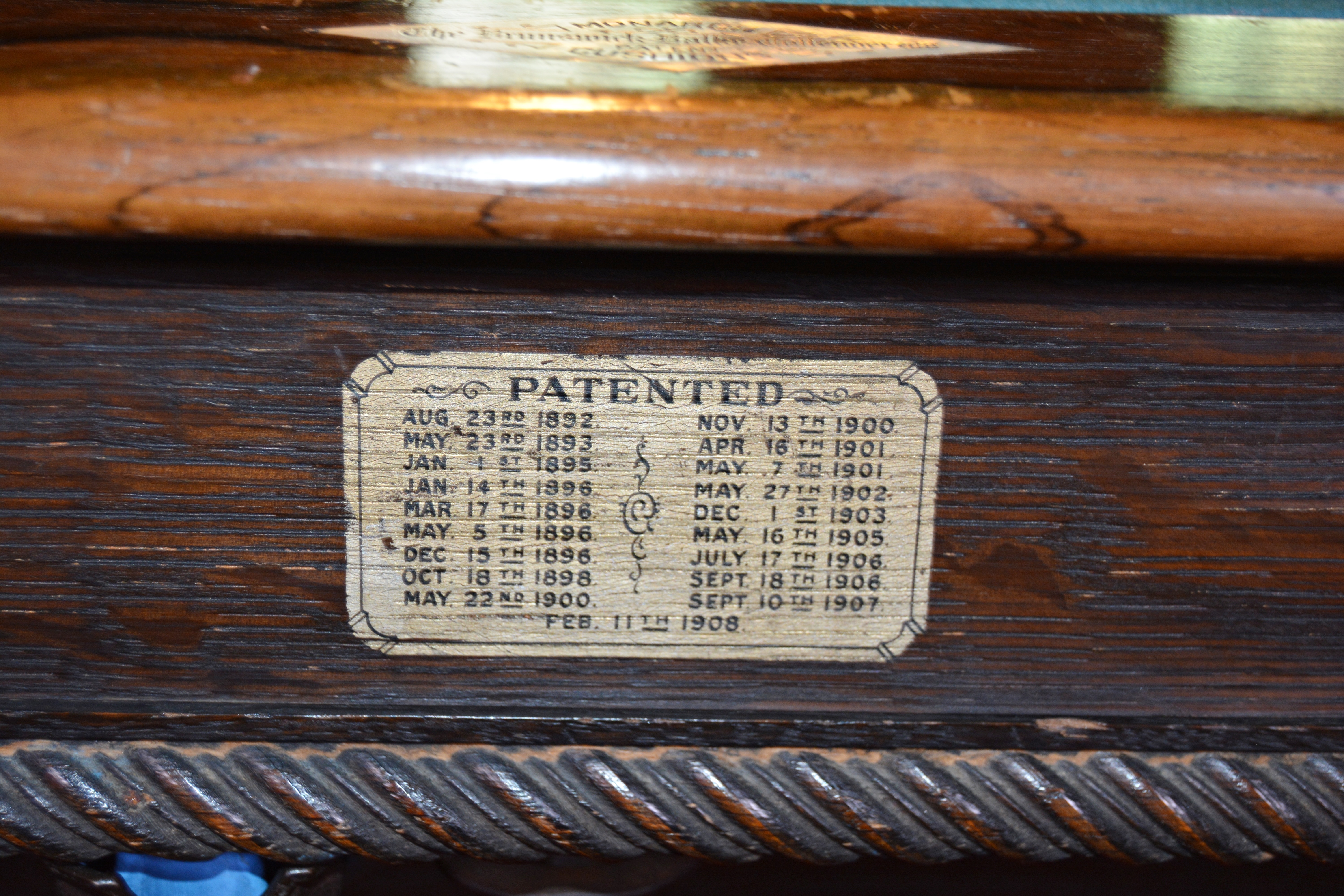 Vintage Brunswick Billiards Table with Accessories