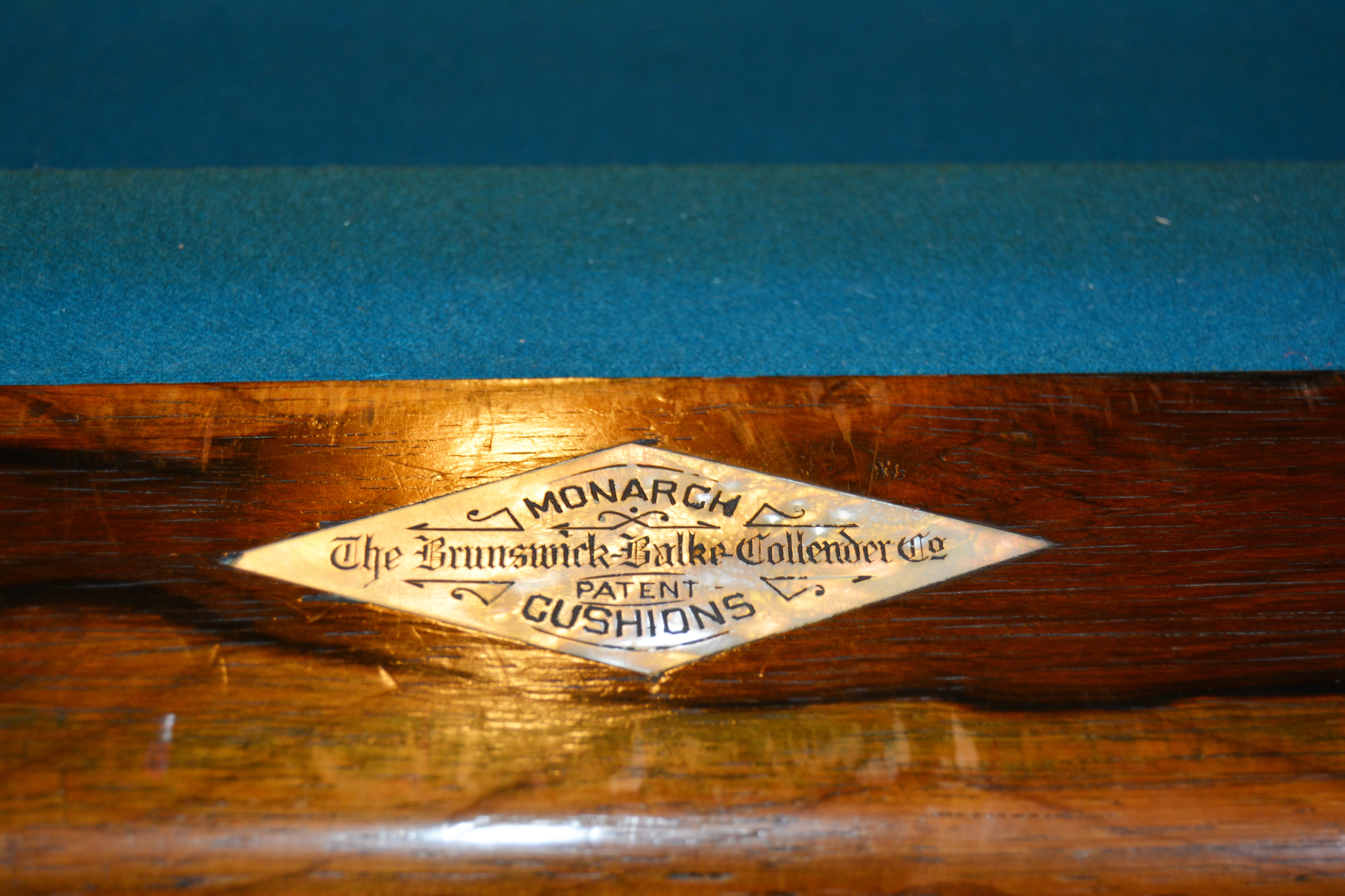 Vintage Brunswick Billiards Table with Accessories