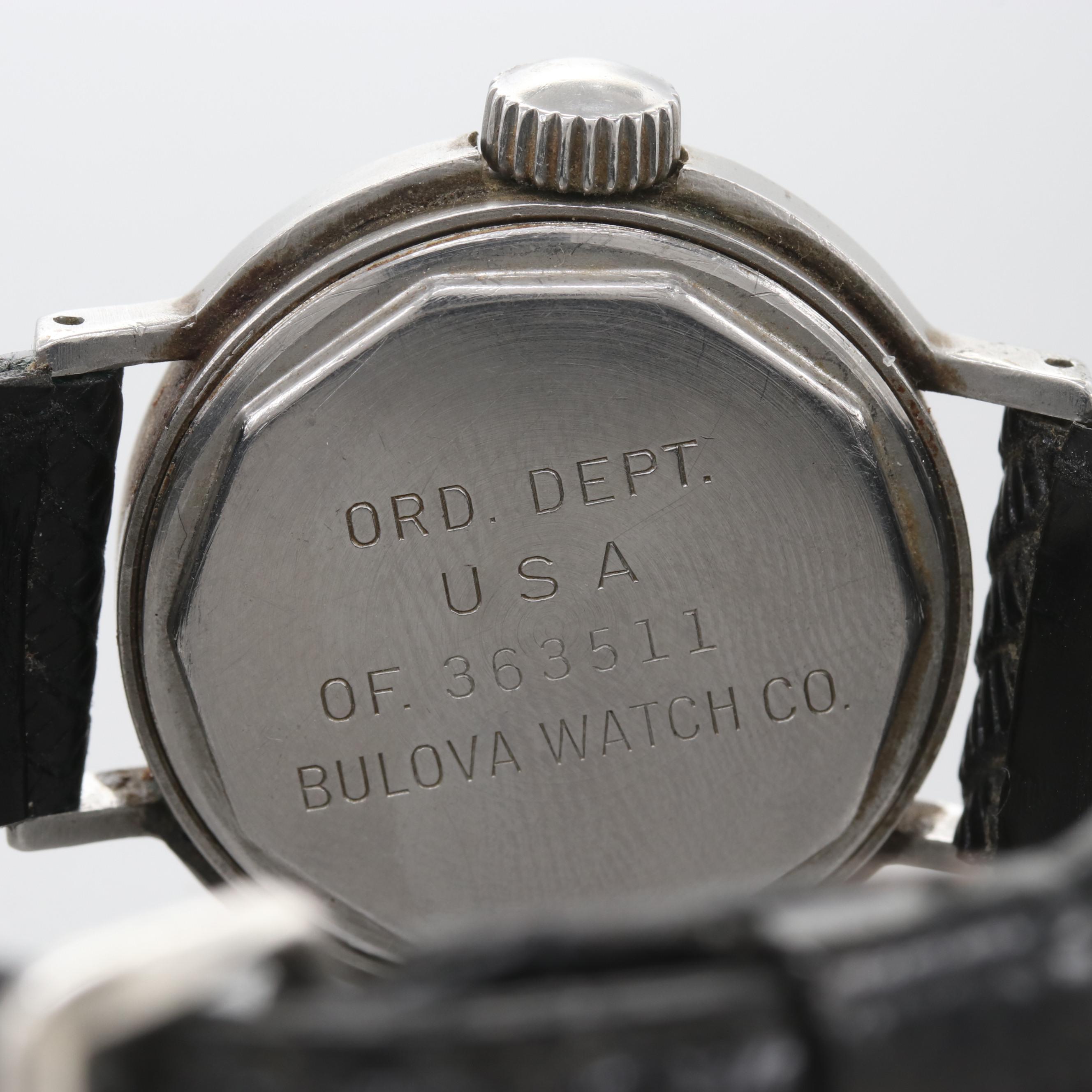 Vintage Bulova Stem Wind U.S.A. Military Watch