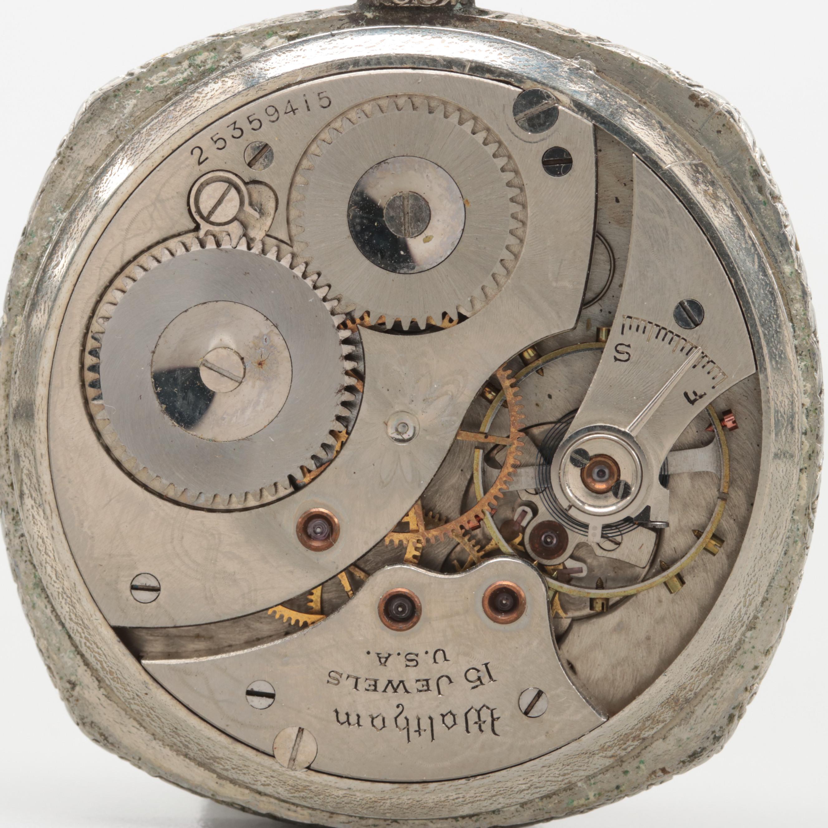 Circa 1926 Waltham 10K Rolled Gold Plate Pocket Watch