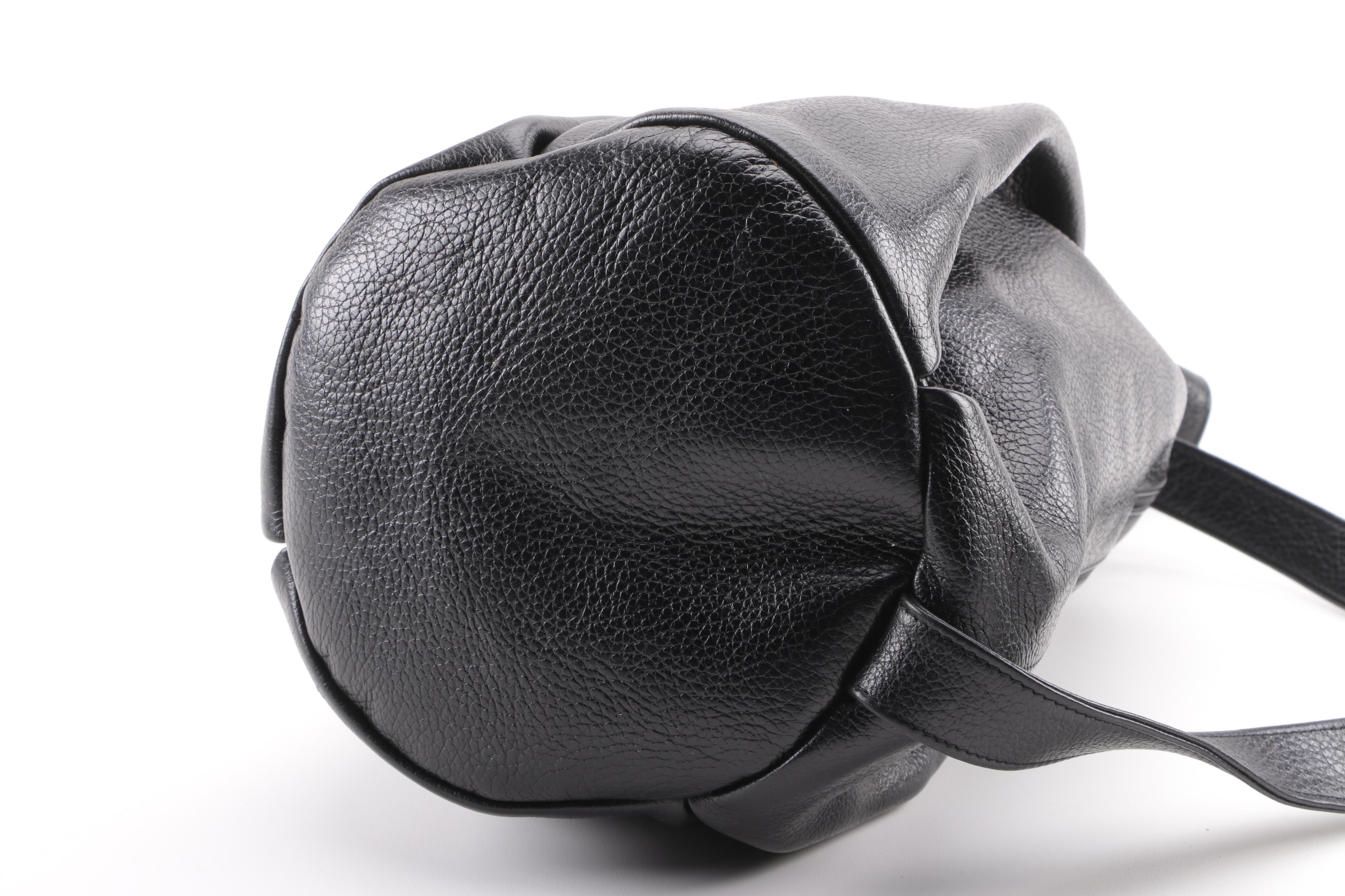 Groom Paris Black Pebbled Leather Sling Bag
