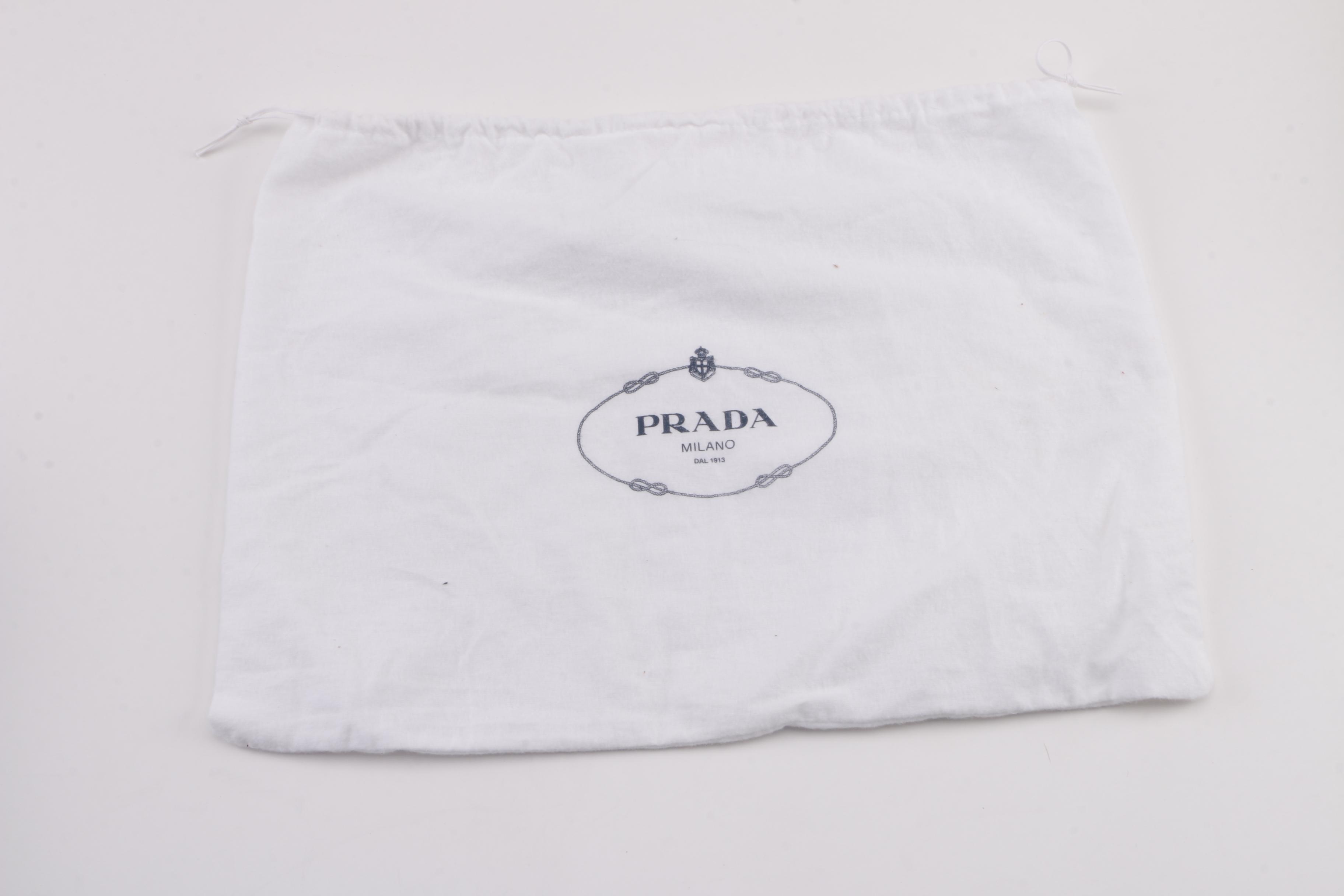 Prada Black Nylon Soutache Floral Handbag