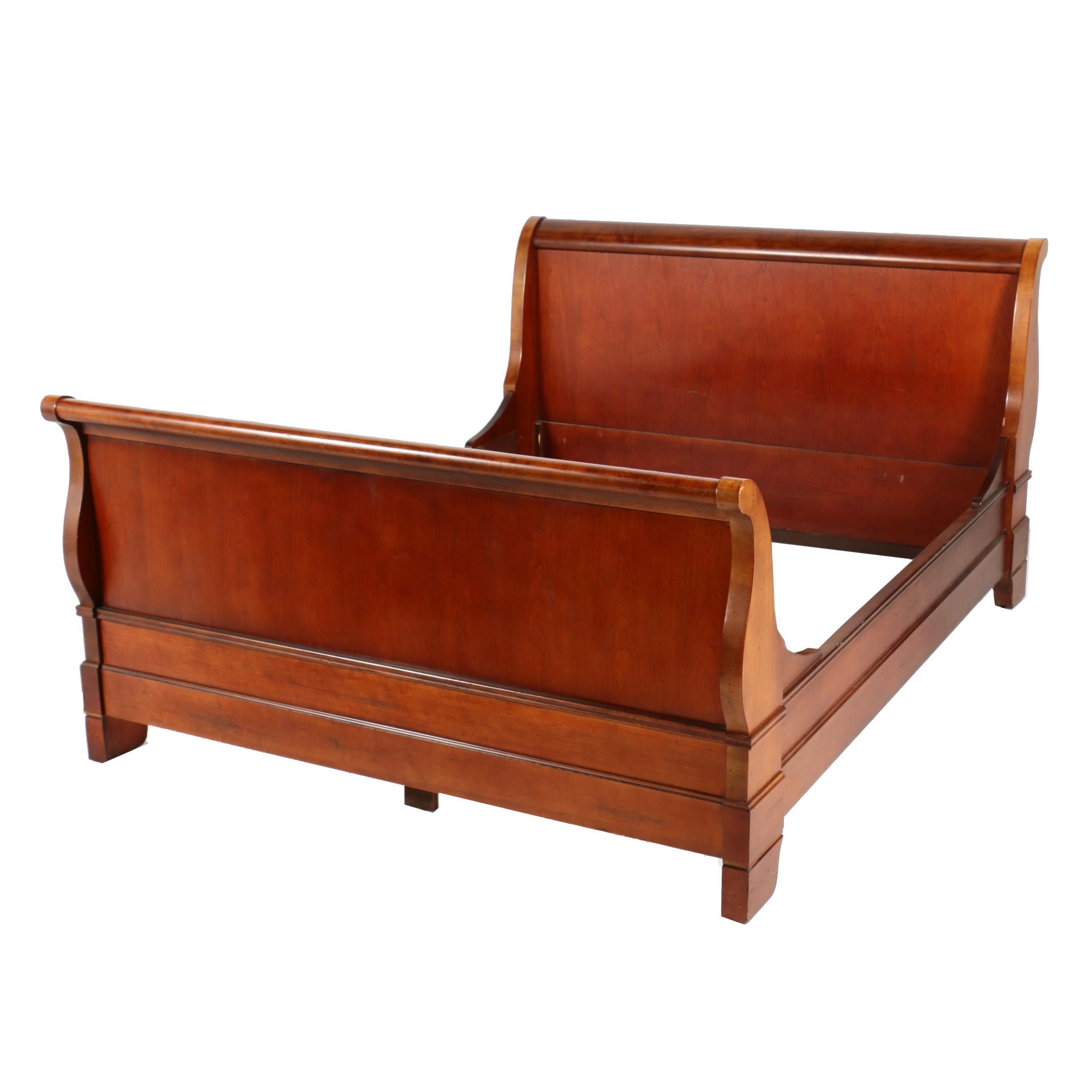 Louis Philippe Style Cherrywood Queen Size Bed Frame by National Mt. Airy