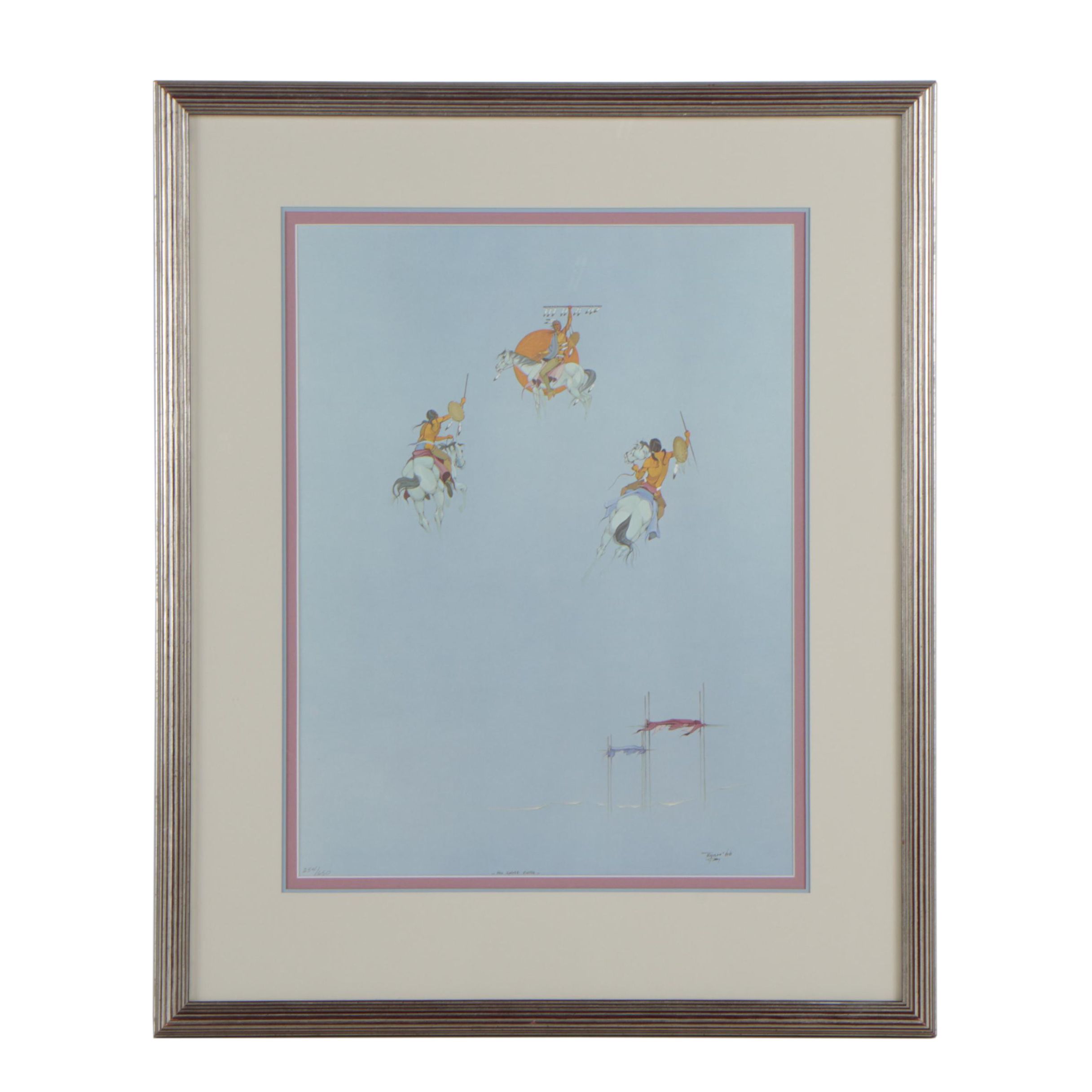 Limited Edition Jerome Tiger Offset Lithograph "His Spirit Calls"